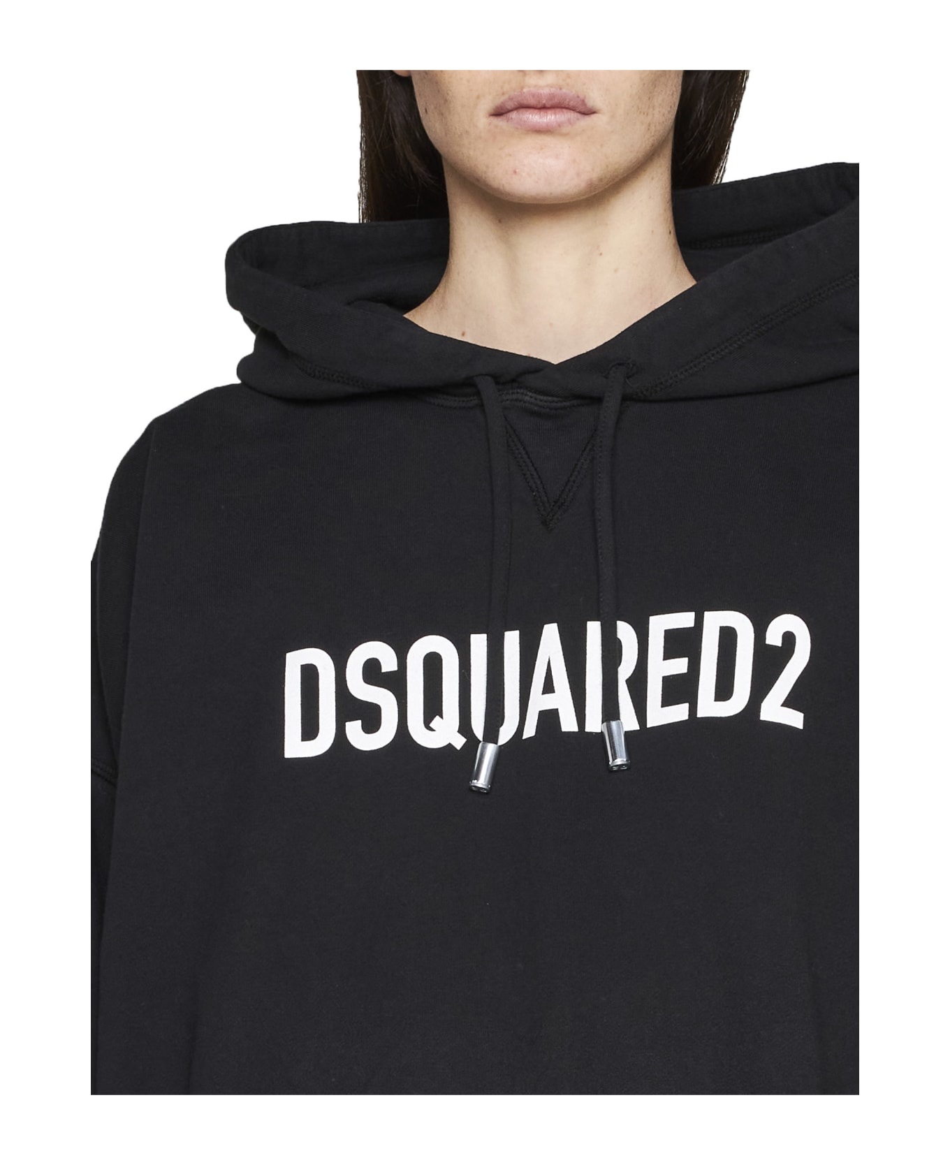 Dsquared2 Hooded Cotton Dress - Black