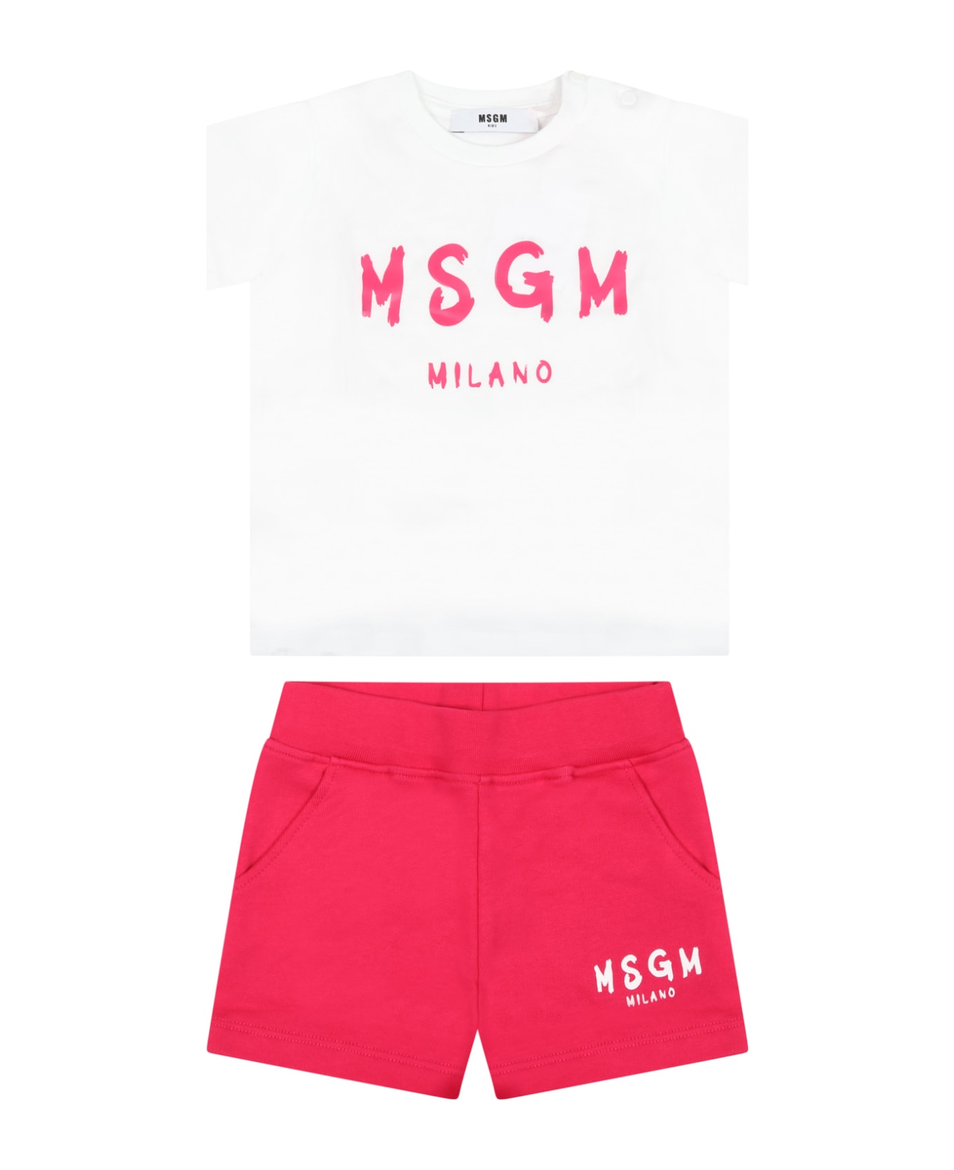 MSGM Multicolor Suit For Baby Girl With Logo - Multicolor