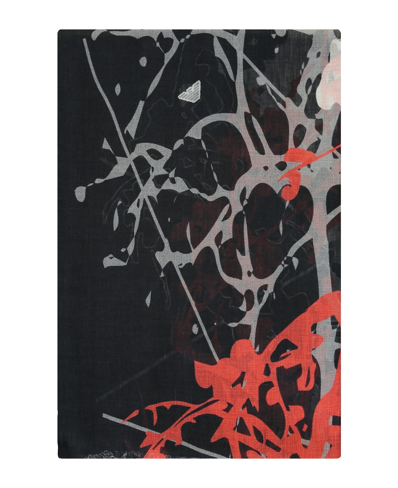 Emporio Armani Printed Scarf - black