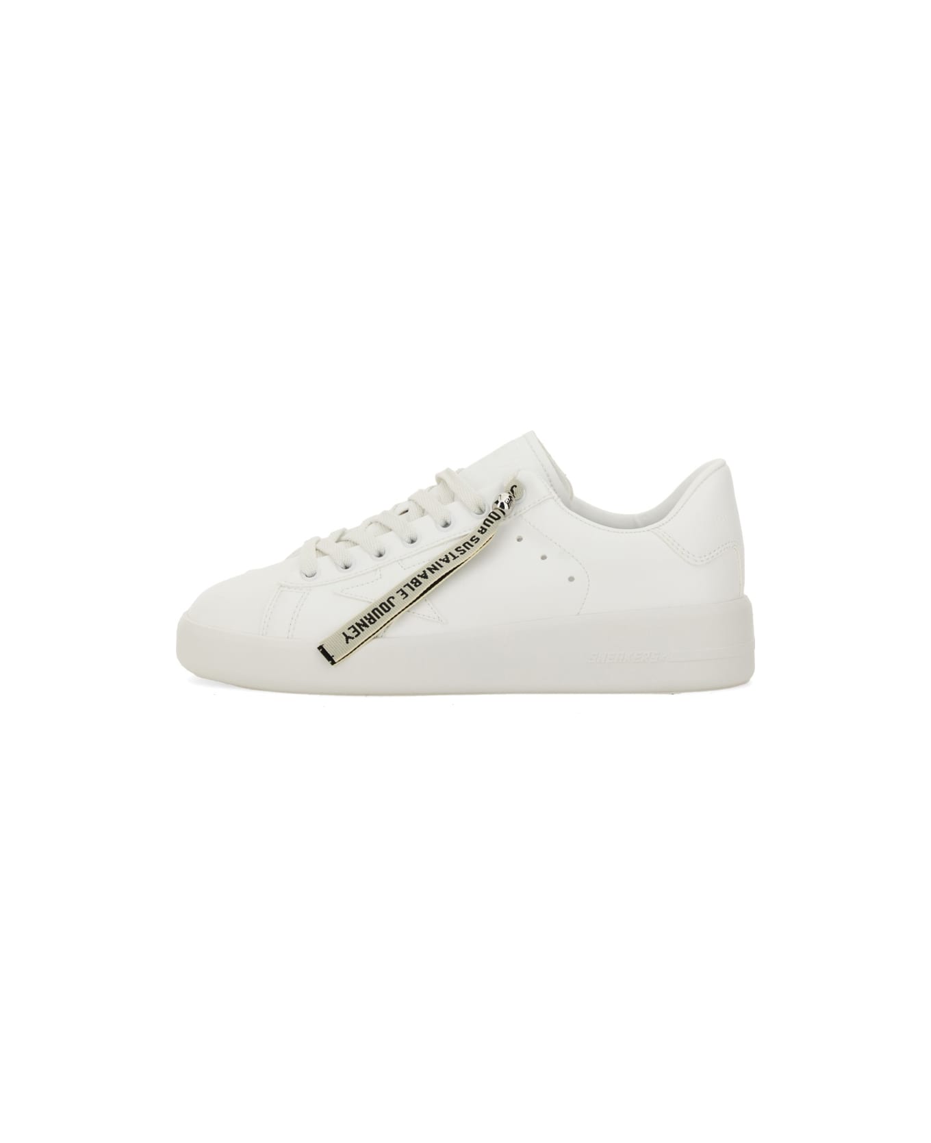 Golden Goose Purestar Sneaker With Logo - WHITE