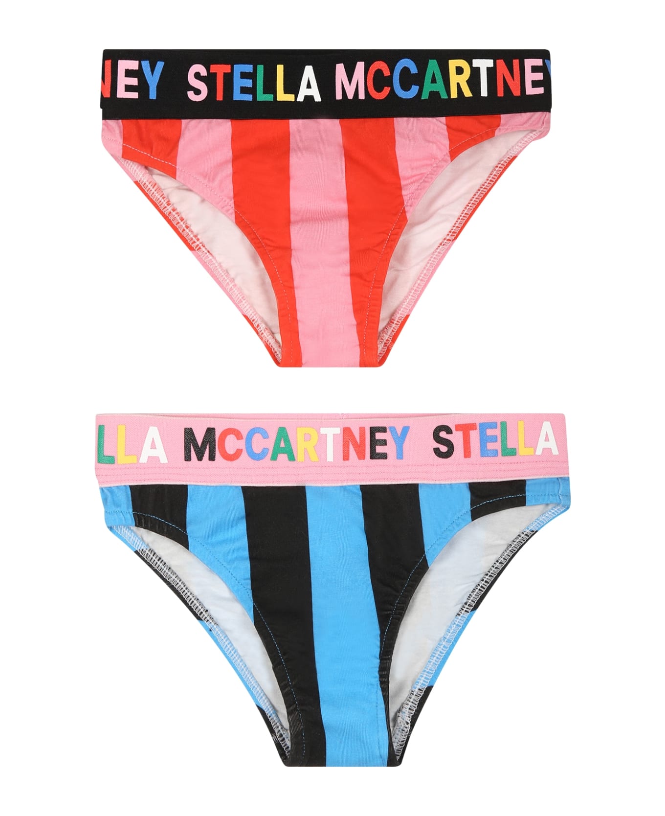 Stella McCartney Kids Multicolor Briefs Set For Girlwith Logo - Multicolor
