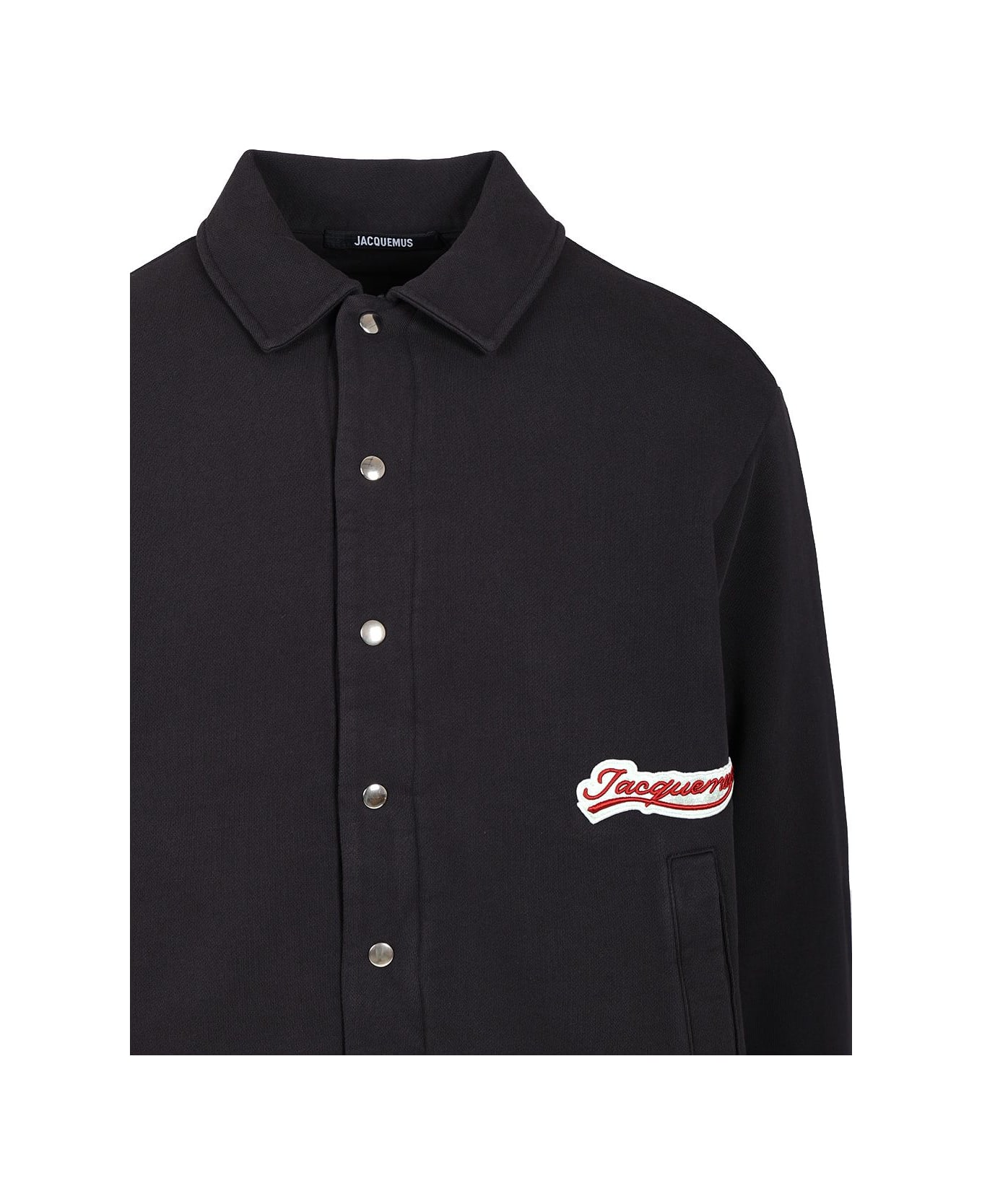 Jacquemus Cotton Twill Shirt Jacket - VARSITY PATCH NAVY