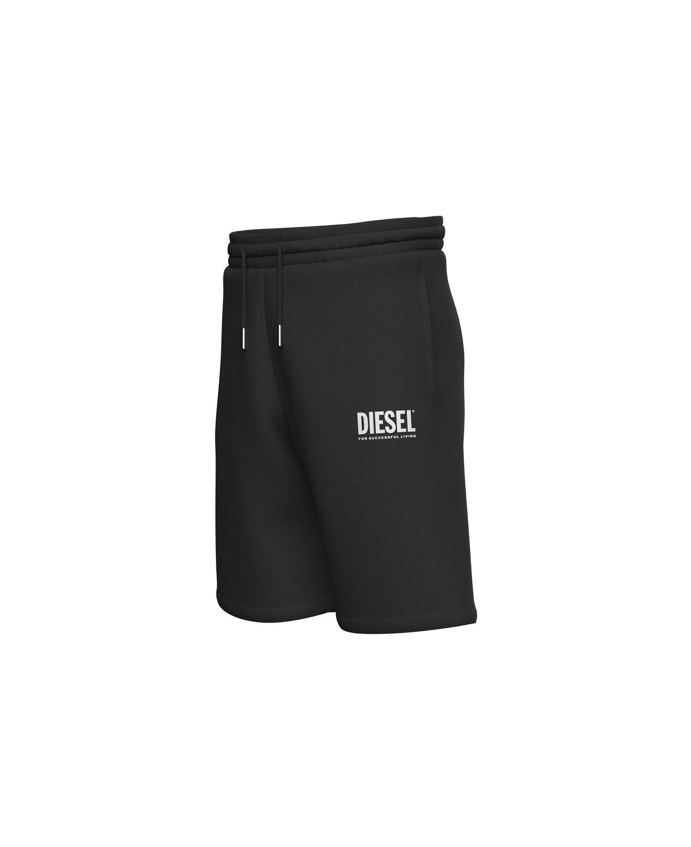 Diesel Lpensiu Di Logo Printed Drawstring Shorts