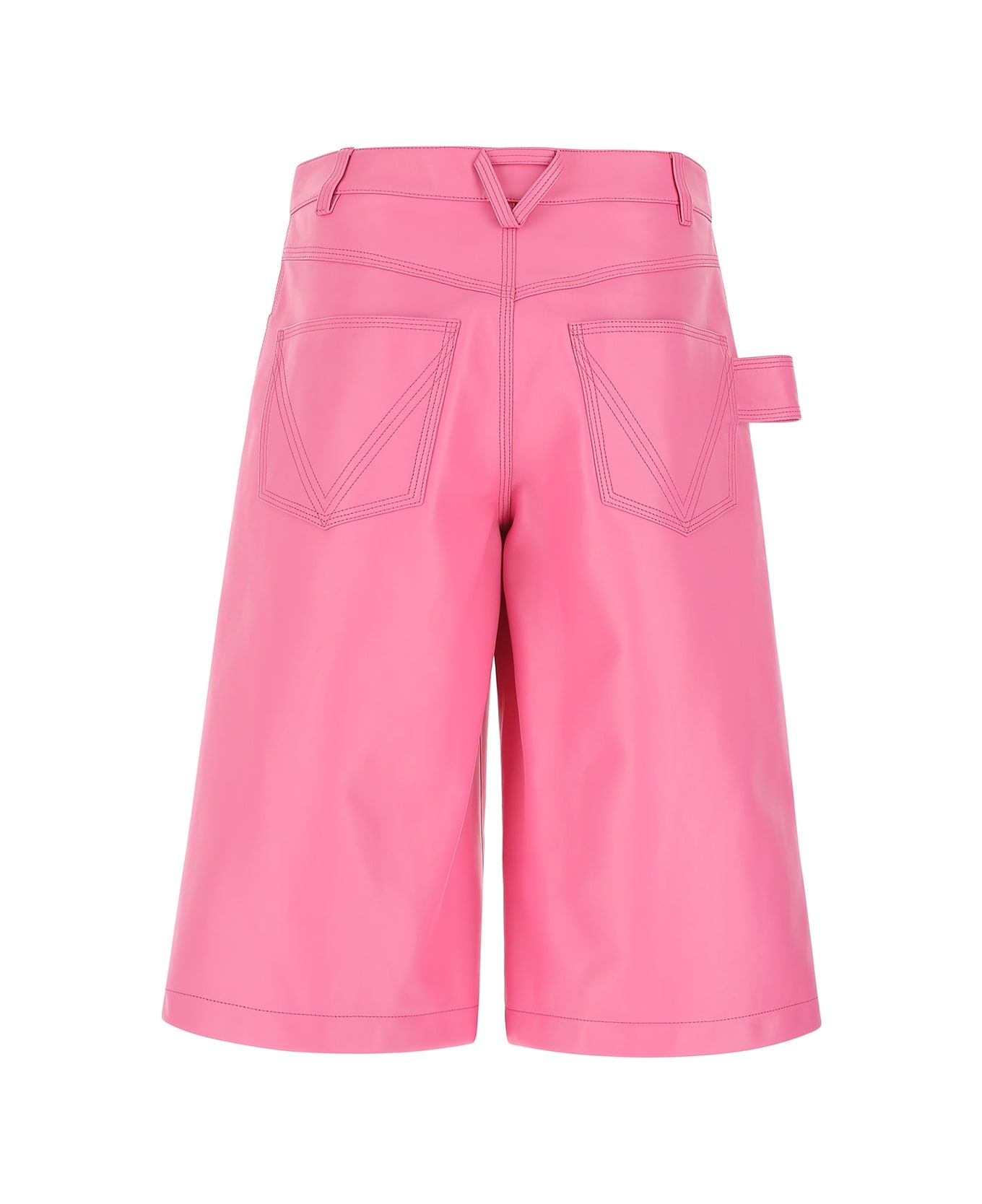 Bottega Veneta Pink Nappa Leather Bermuda Shorts - 5004