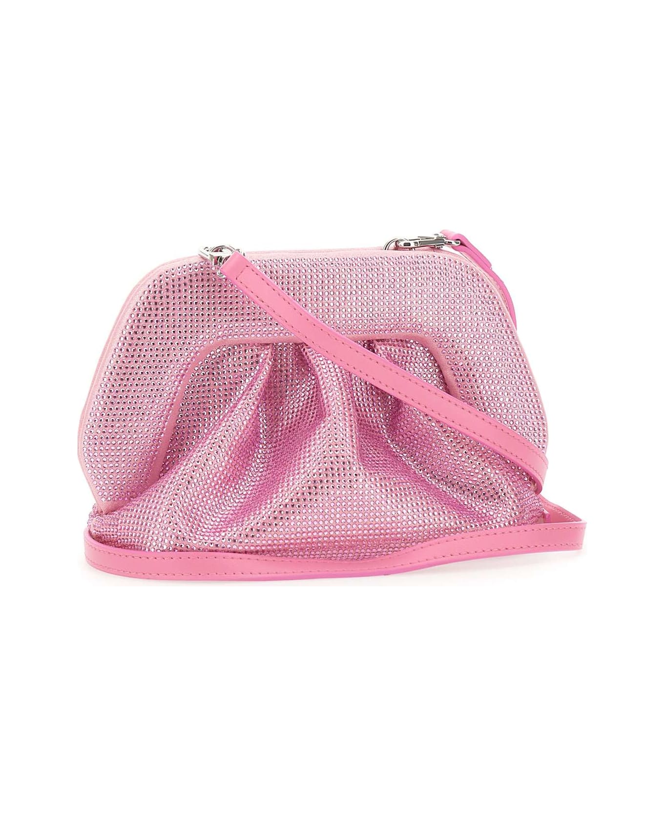 THEMOIRè "gea Strass" Vegan Leather Clutch Bag - PINK クラッチバッグ