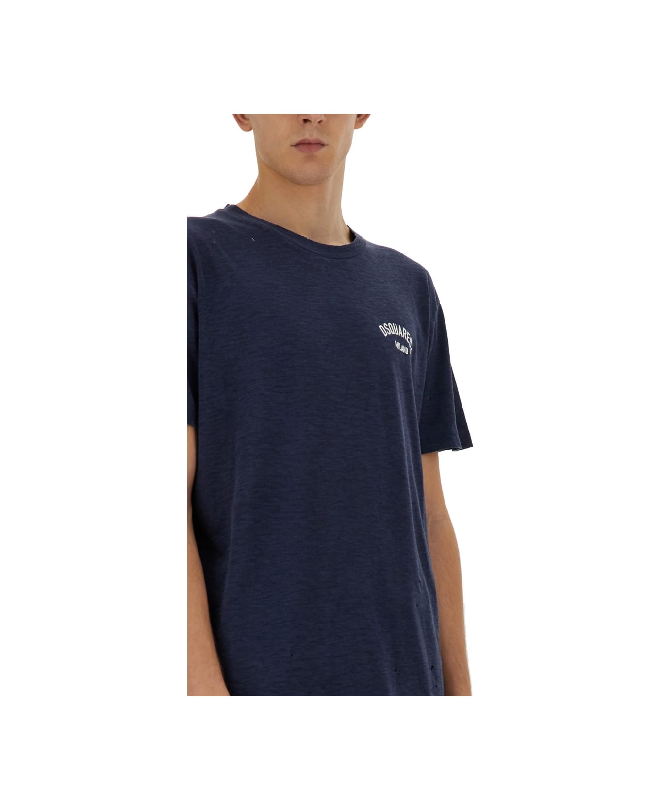 Dsquared2 T-shirt With Logo - Navy Blue