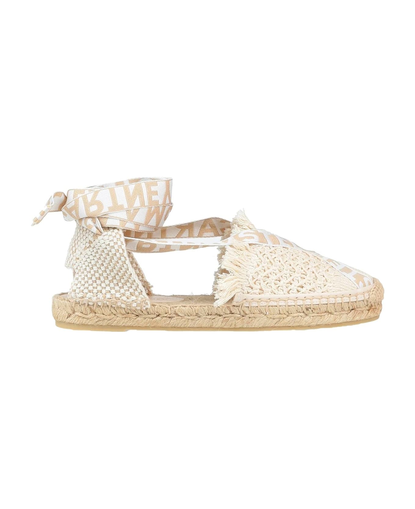 Stella McCartney Logo Canvas Espadrilles - Beige