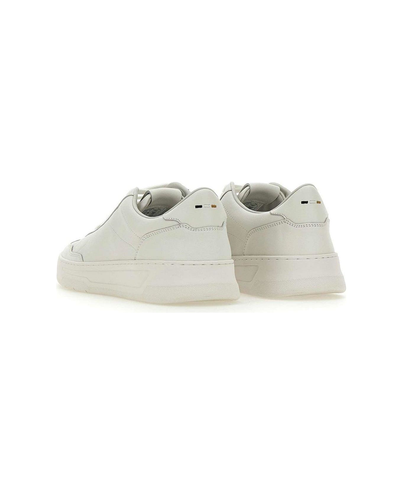 Hugo Boss Logo Debossed Lace-up Sneakers - White