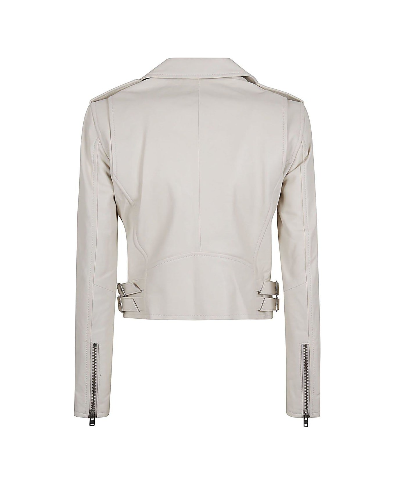 IRO Zipped Leather Jacket - White