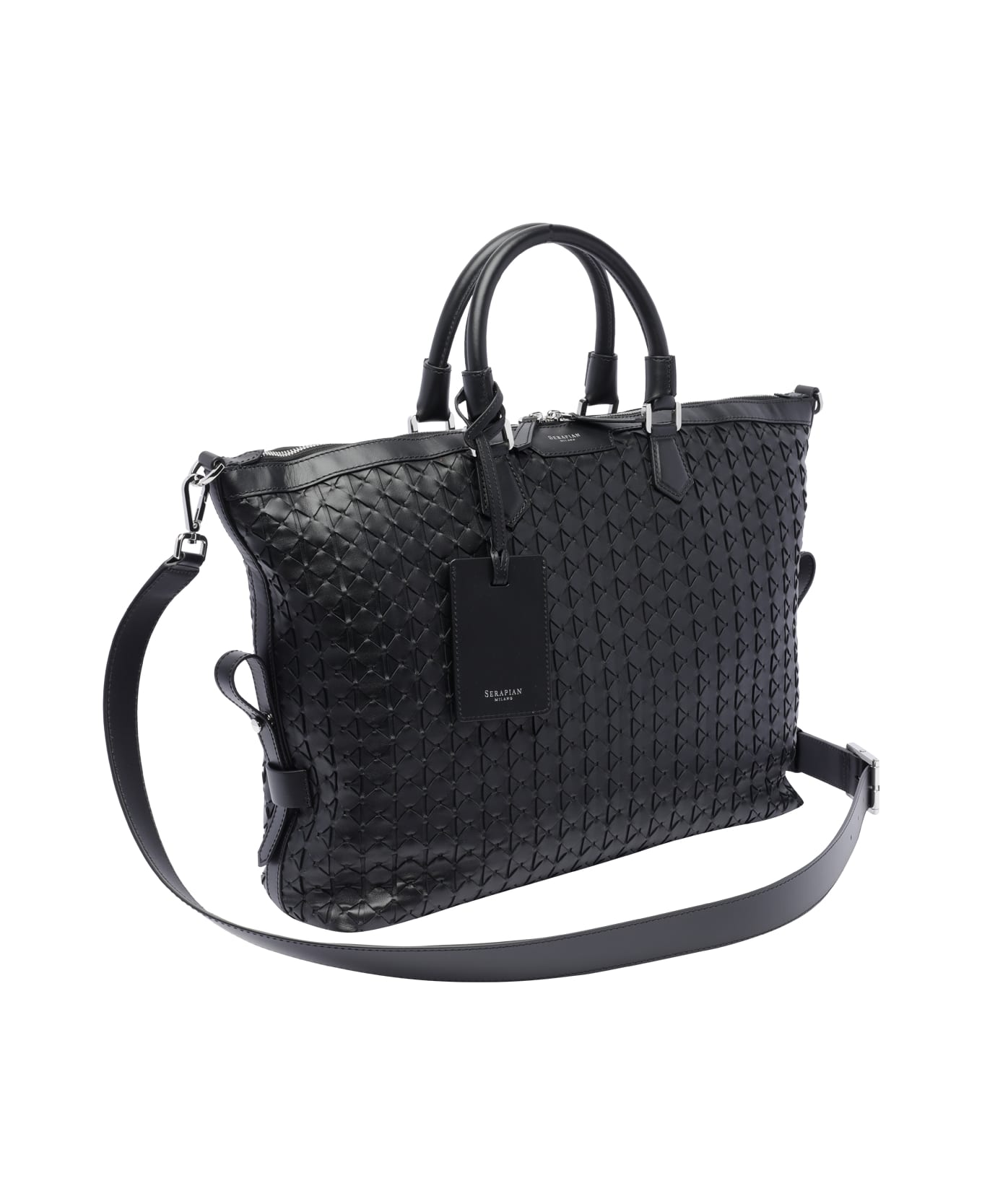 Serapian Mosaico Business Bag - Black
