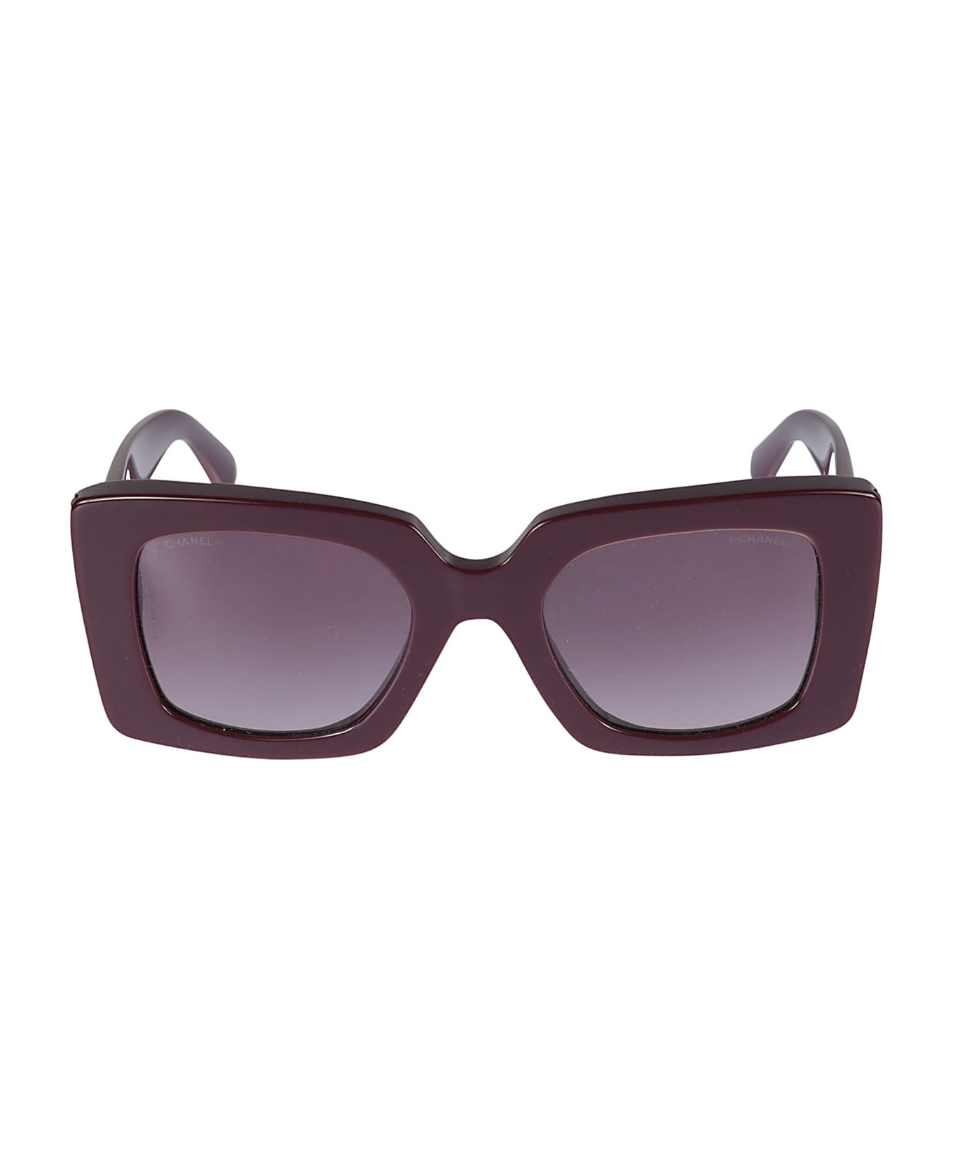 Chanel Square Sunglasses - Burgundy