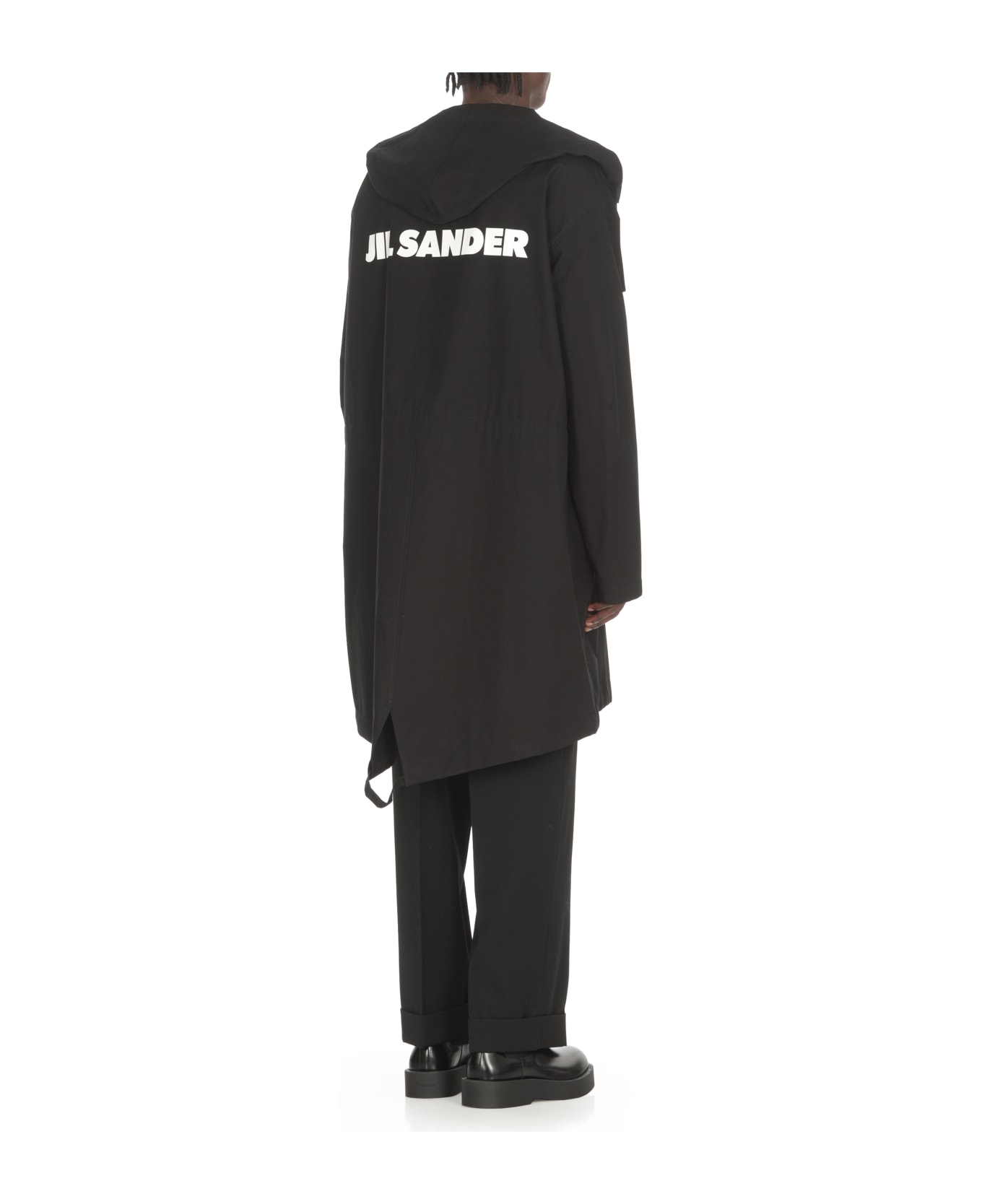 Jil Sander Parka With Logo - Black