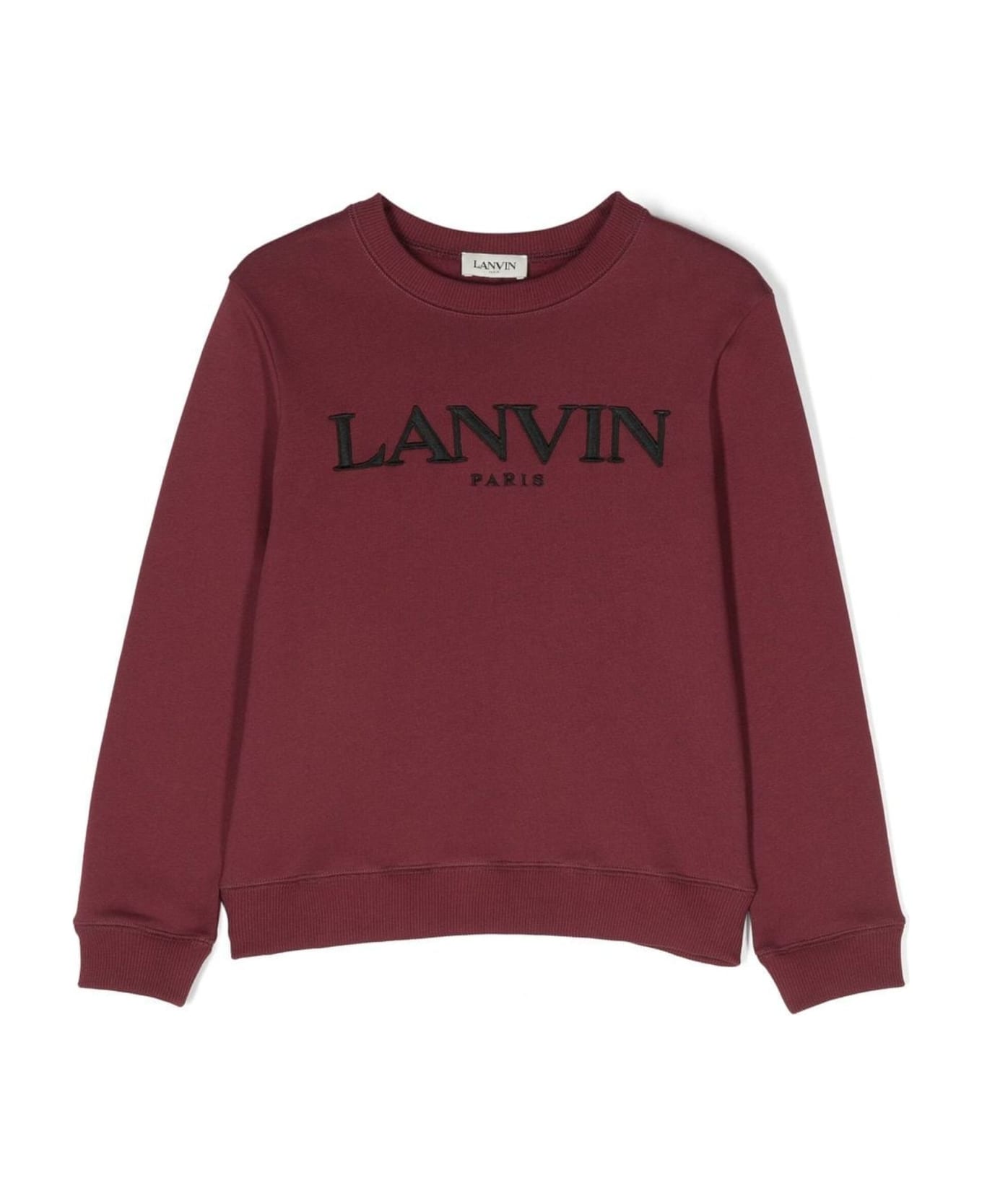 Lanvin Bordeaux Red Cotton Sweatshirt - A Bordeaux