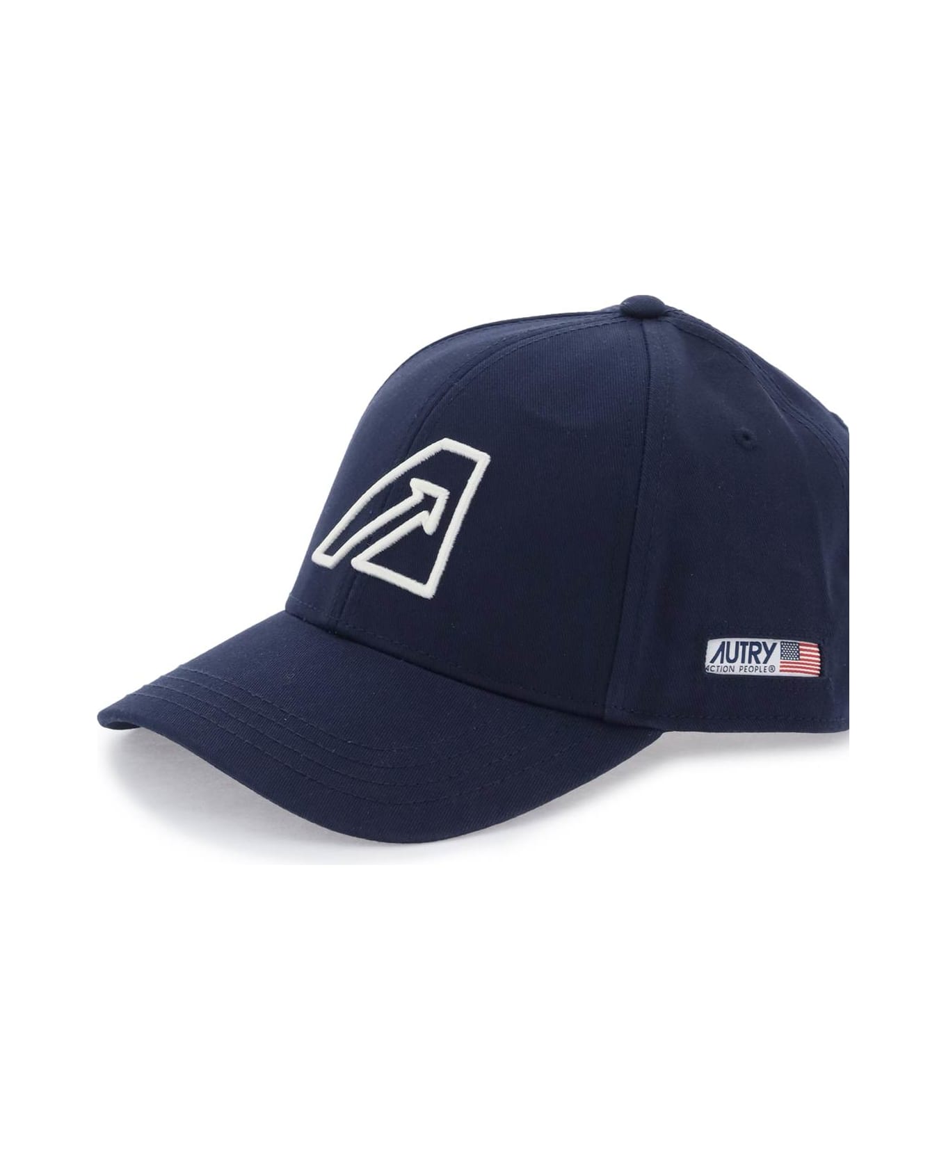 Autry Baseball Cap With Embroidered Logo - BLUE PATCH (Blue) 帽子