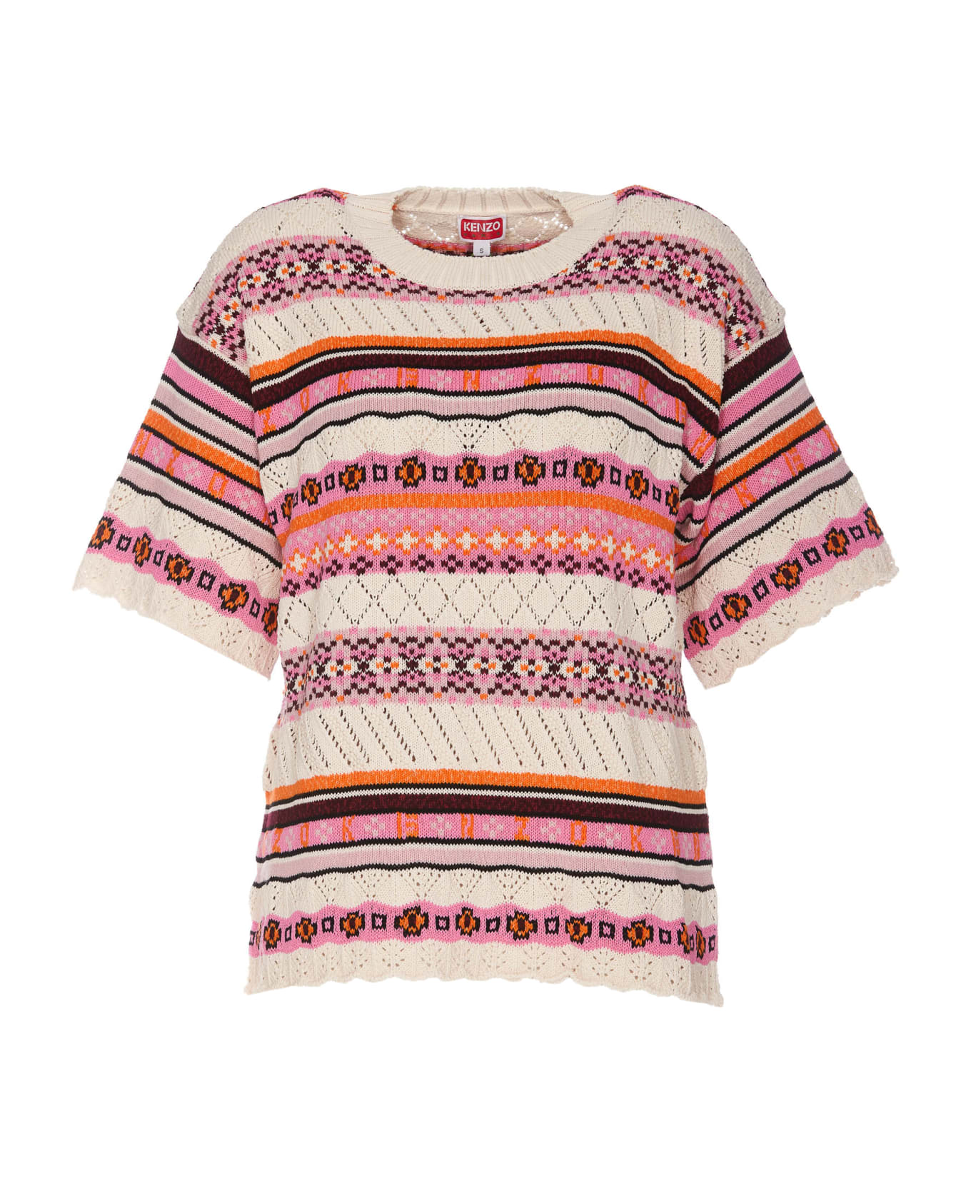 Kenzo Rose Cotton Sweater - ROSE MULTI ニットウェア
