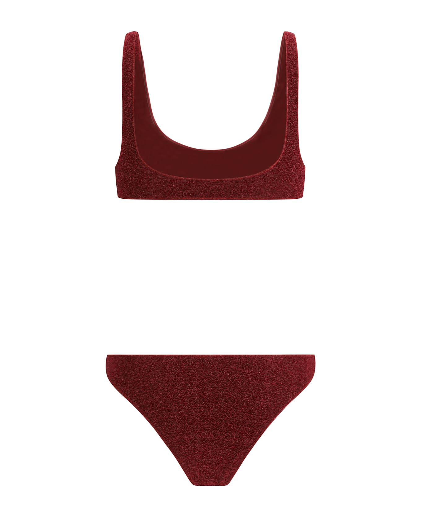 Oseree Lumiere Sporty Swimsuit - Burgundy