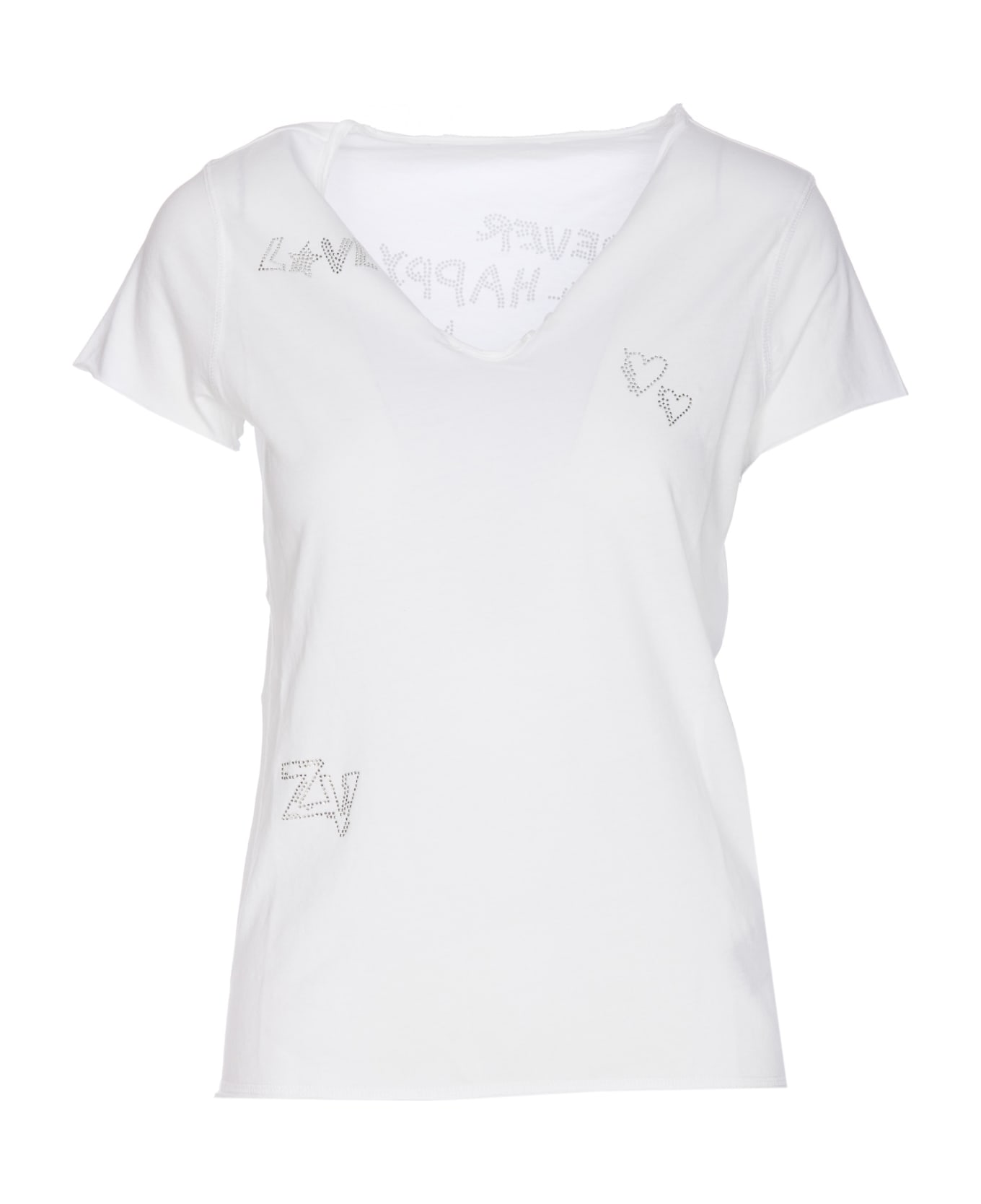 Zadig & Voltaire Tunisien Strass T-shirt - Blanc