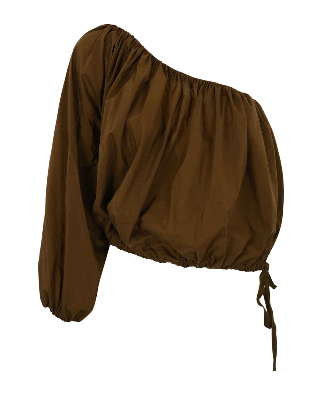 Philosophy di Lorenzo Serafini One-shoulder Blouse In Nylon - Marrone