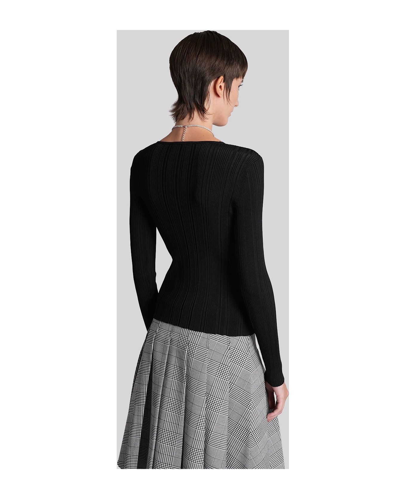 self-portrait Topwear In Black Viscose - black