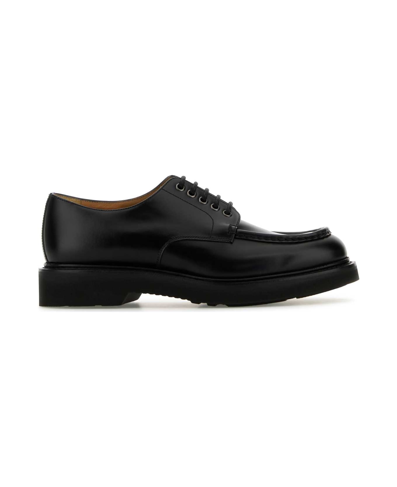 Church's Black Leather Letchworth Lace-up Shoes - BLACK