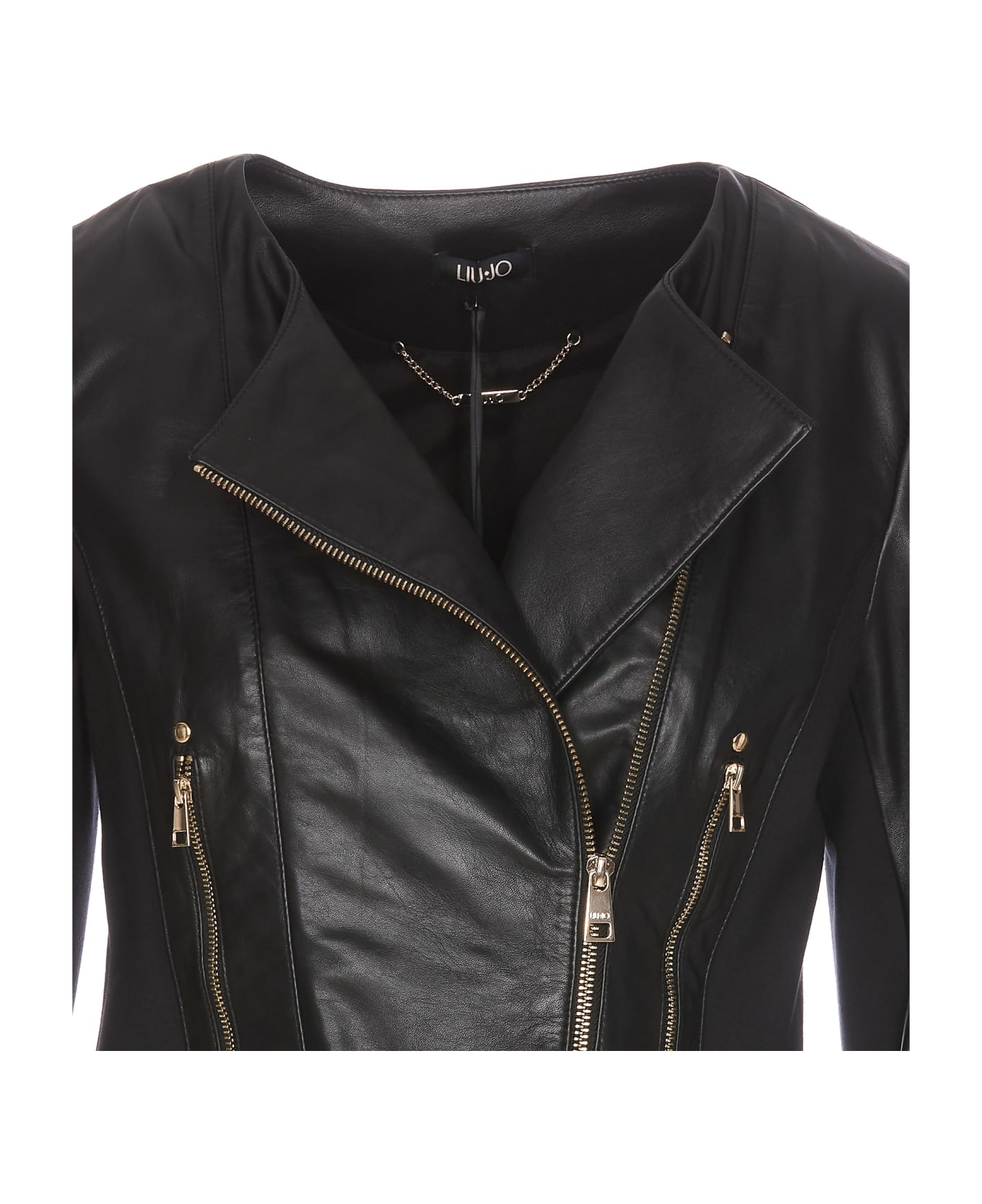 Liu-Jo Leather Jacket - Black