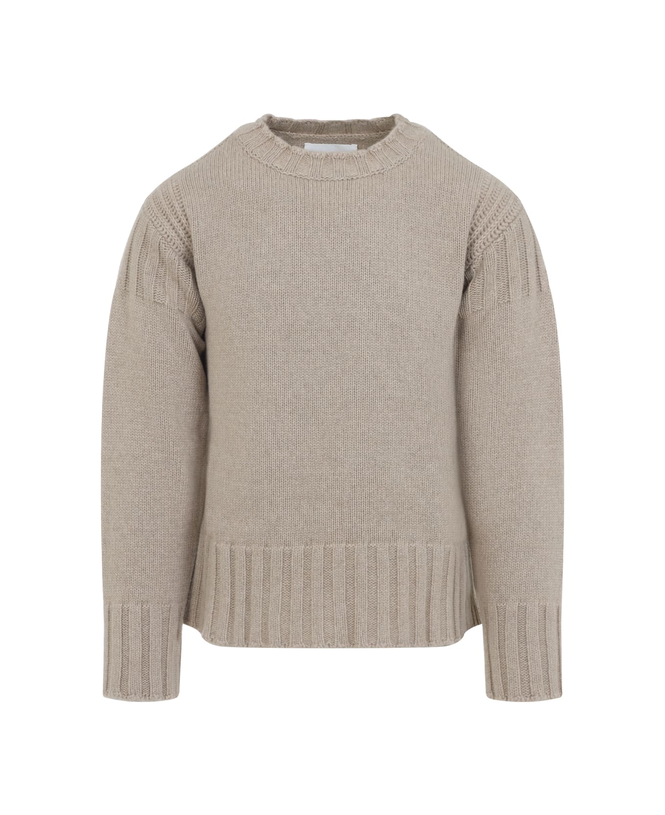 Jil Sander Long Sleeves Cn Sweater - Sand Stone
