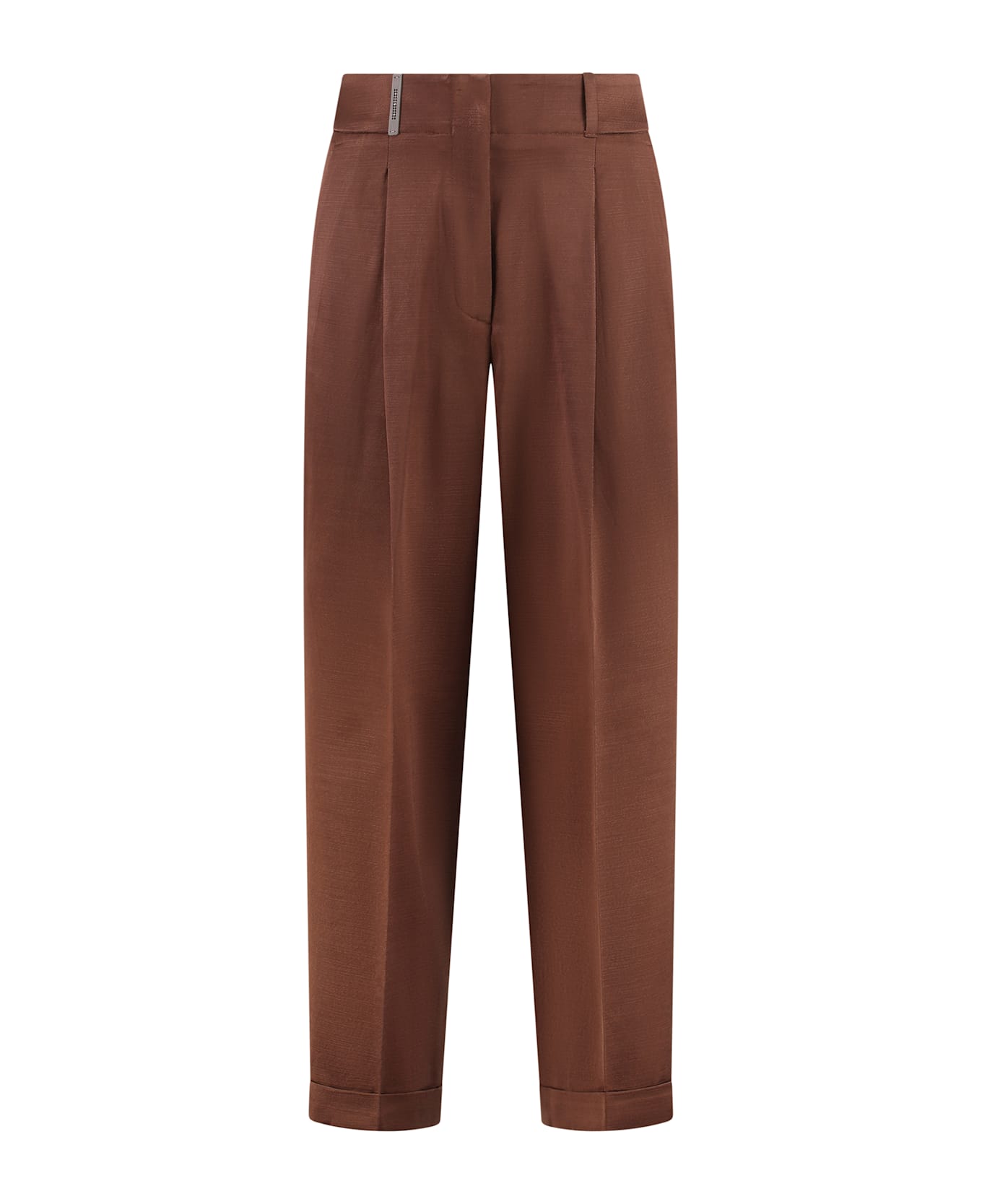 Peserico Cotton Blend Trousers - brown