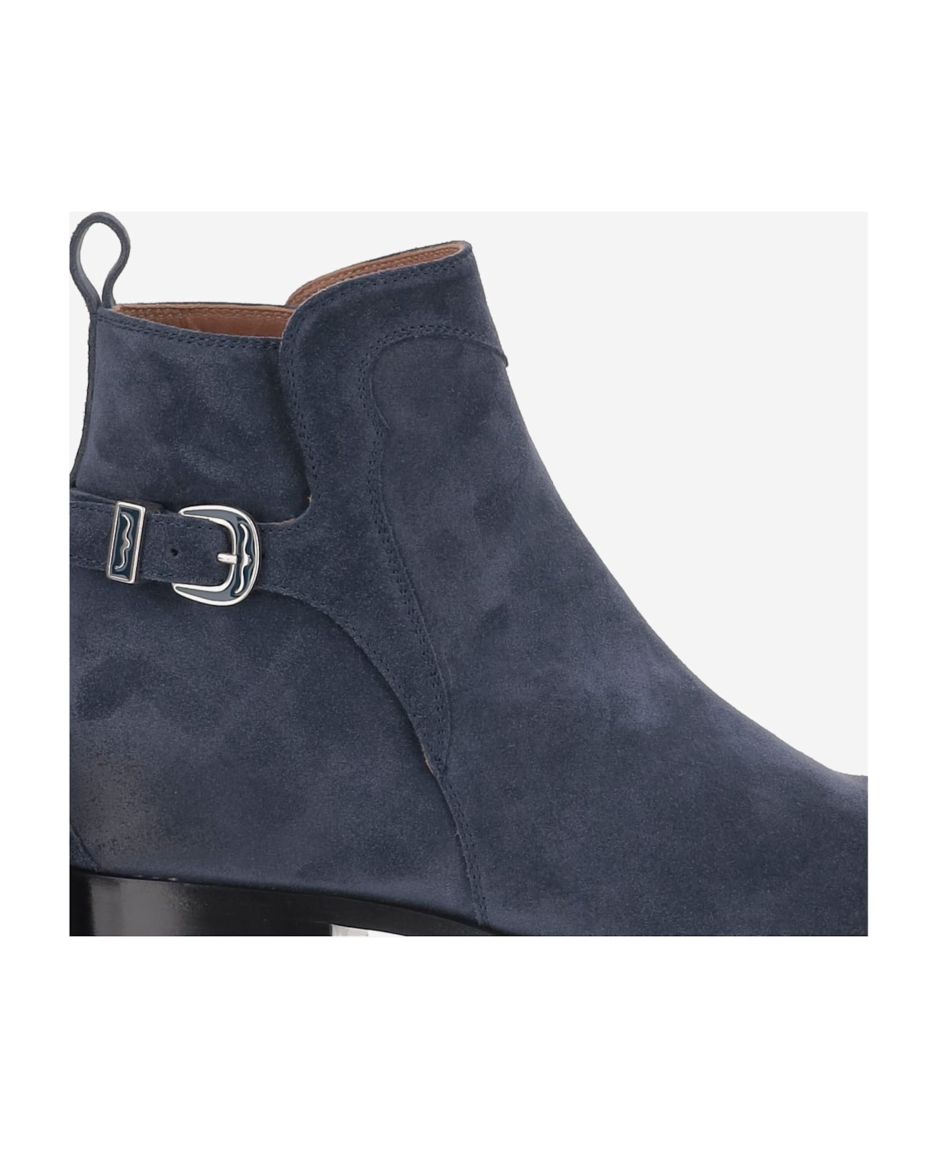 Sartore Suede Ankle Boots - Blue