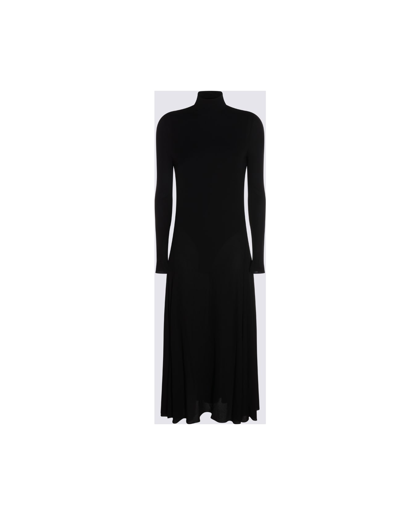 Alaia Black Viscose Dress - NOIR ALAIA
