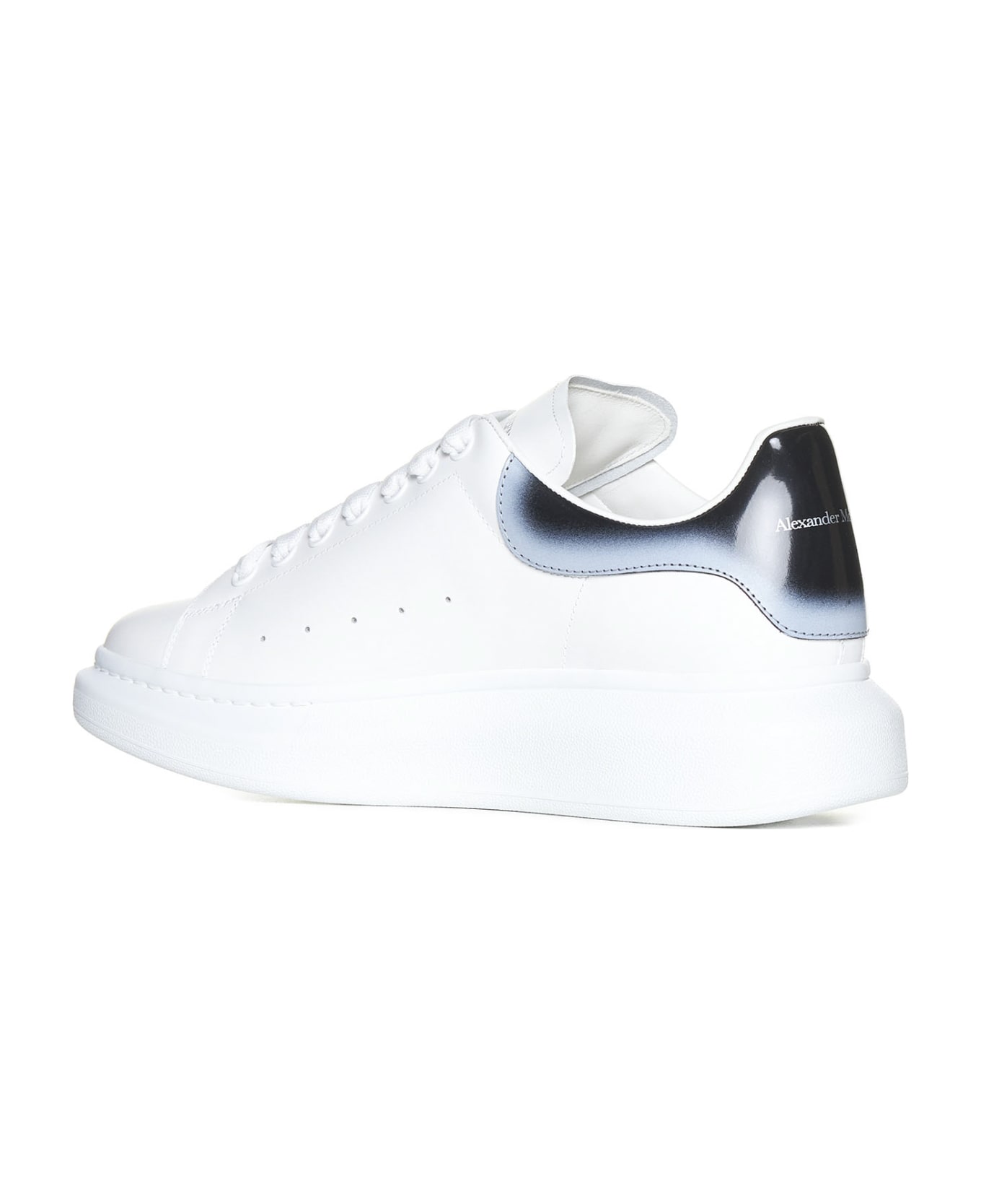 Alexander McQueen Calfskin Sneakers - White Black Silver