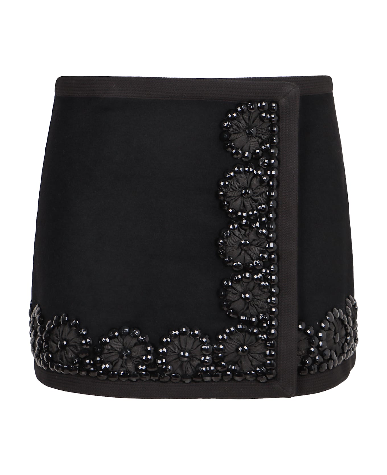 Parosh Skirt Made Of Wool - black