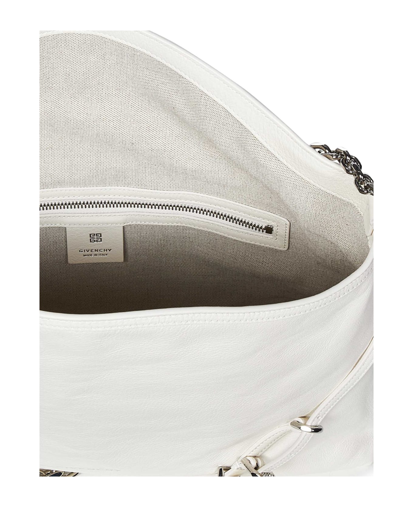 Givenchy Voyou Chain Medium Shoulder Bag - White