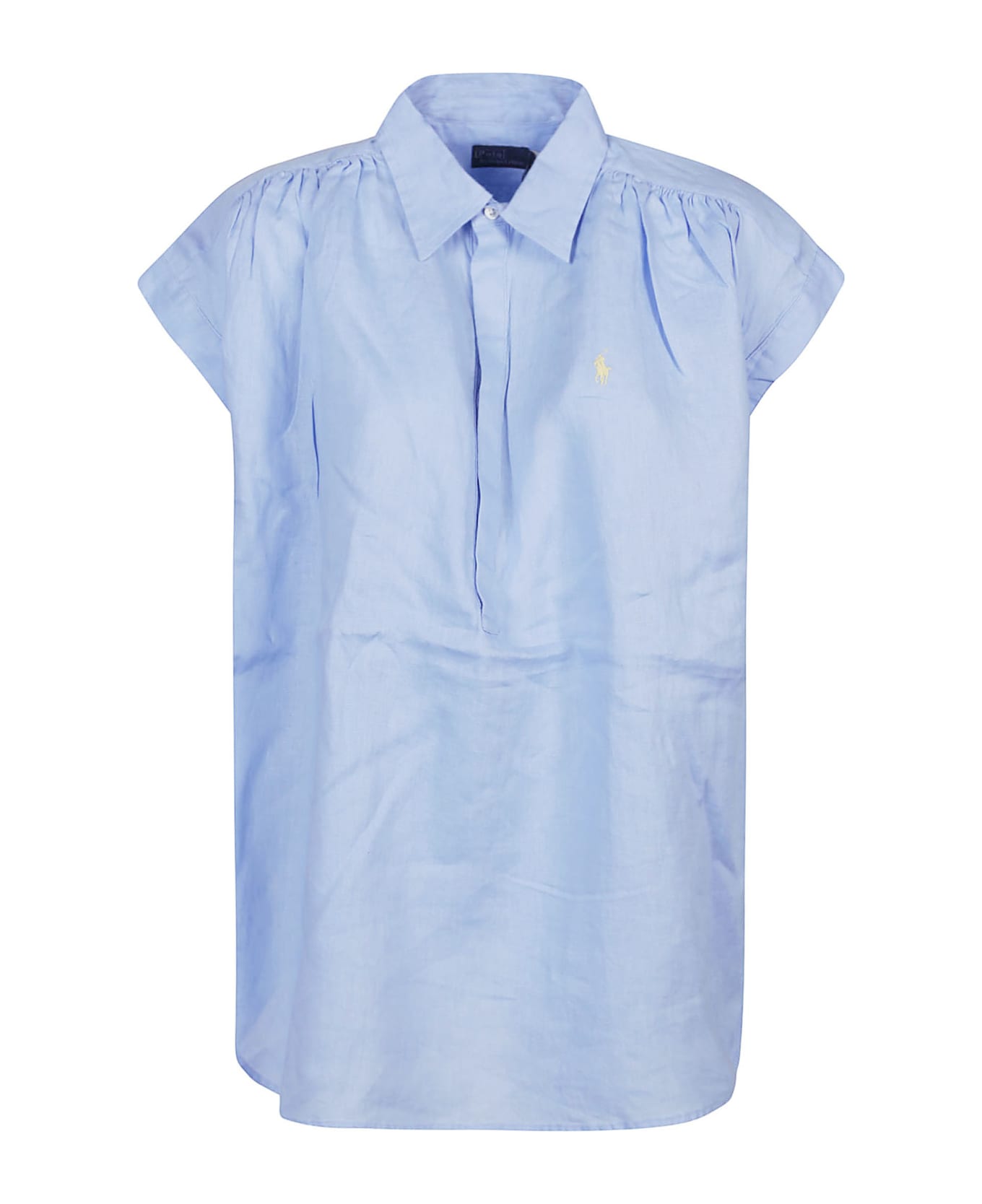 Polo Ralph Lauren Short Sleeve Button Front Shirt - Austin Blue