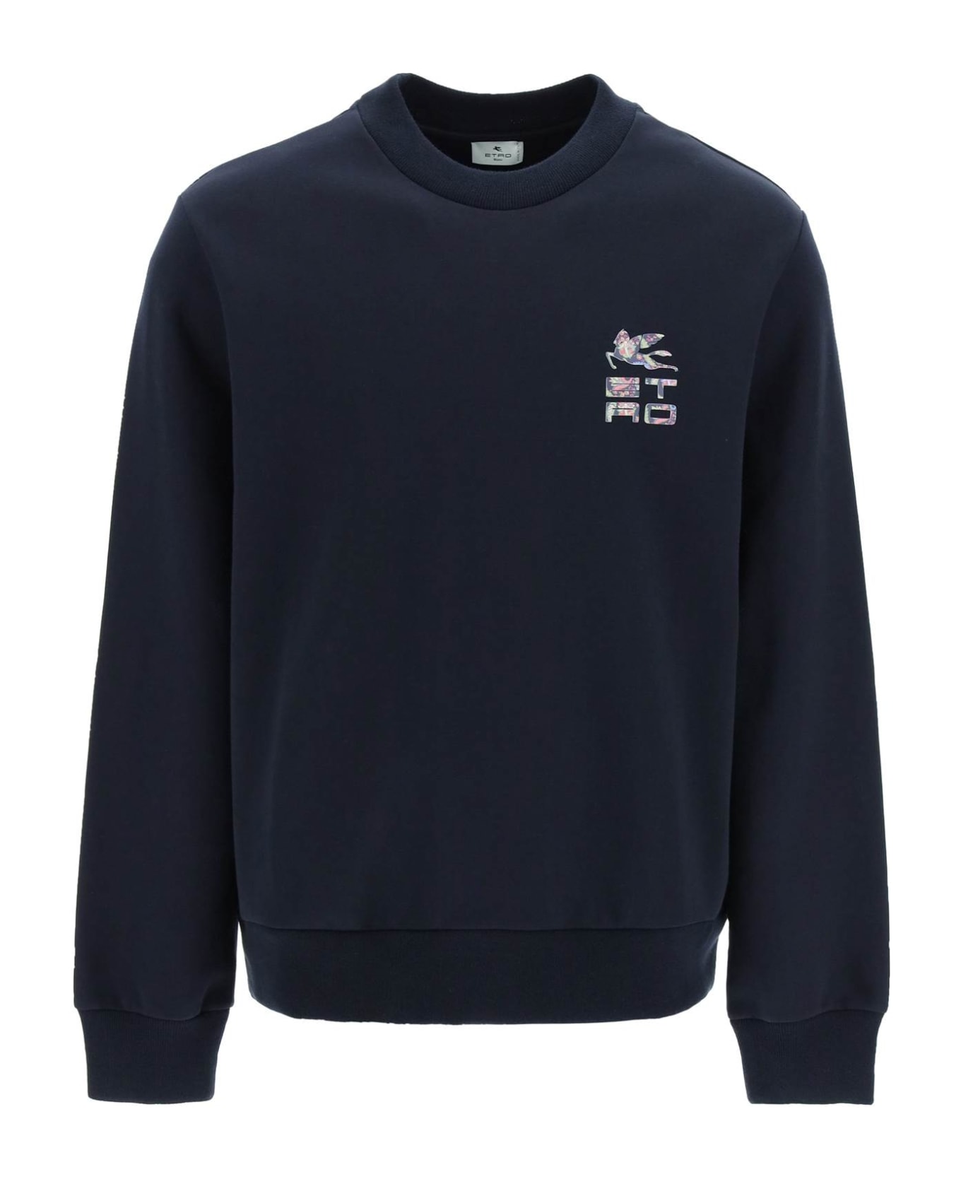 Etro Logo Print Sweatshirt - Blue