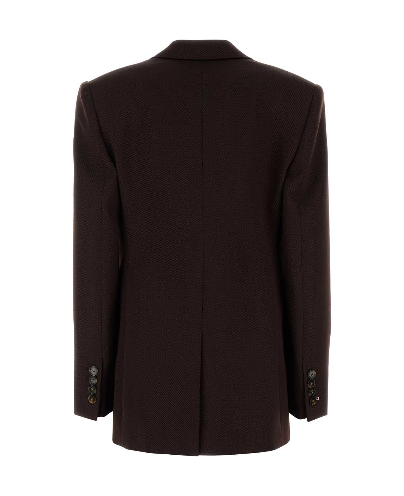 Stella McCartney Brown Wool Blazer - RAISIN