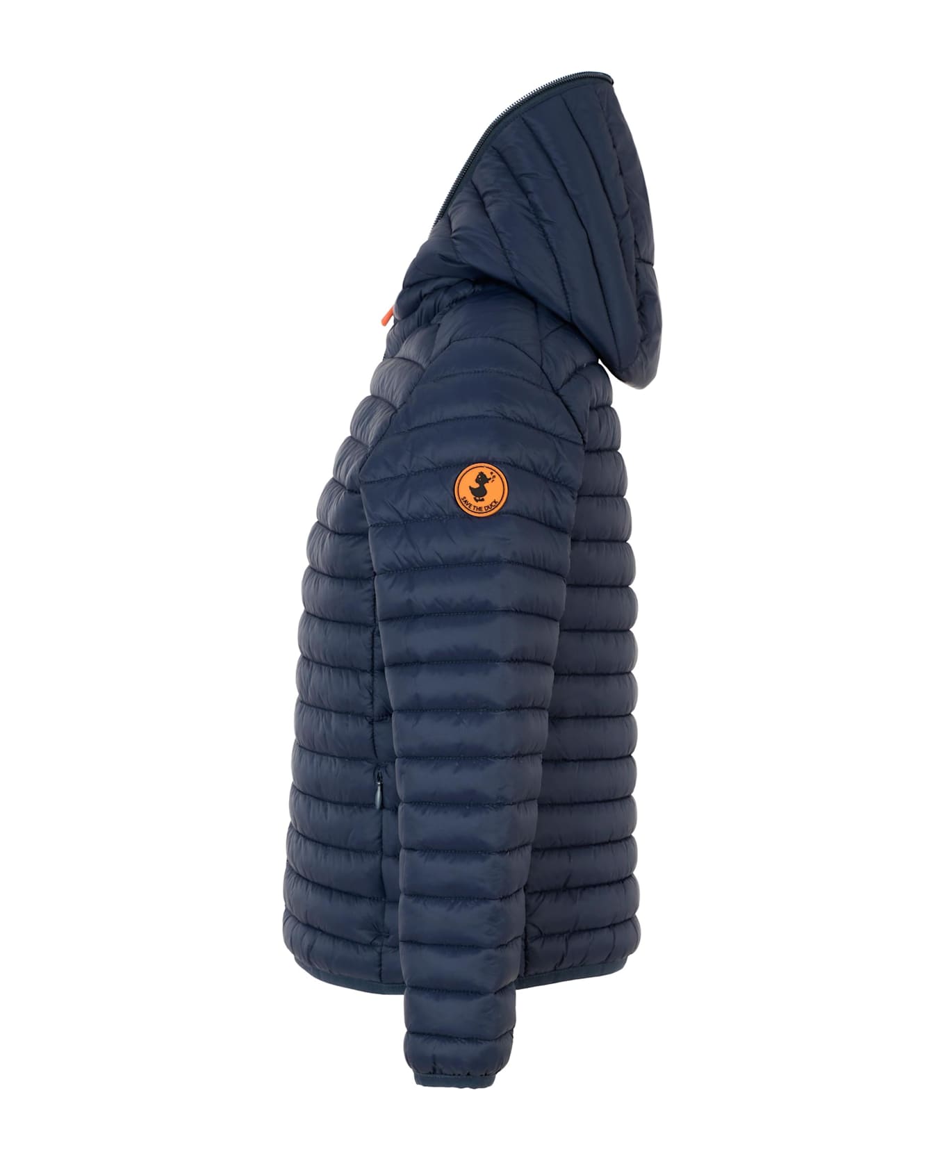 Save the Duck Blue Huey Down Jacket For Boy With Logo - Blue