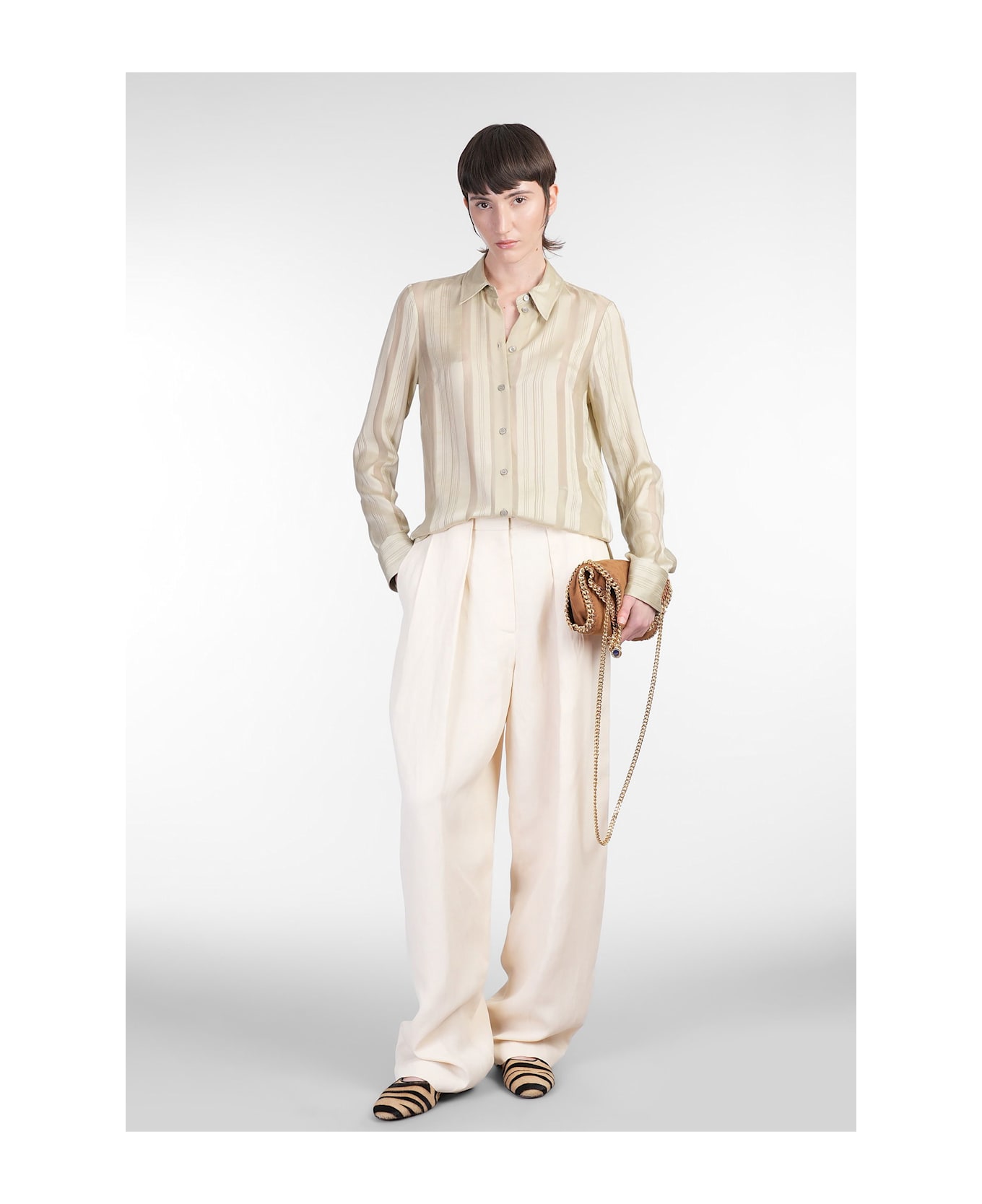 Stella McCartney Shirt In Beige Silk - beige