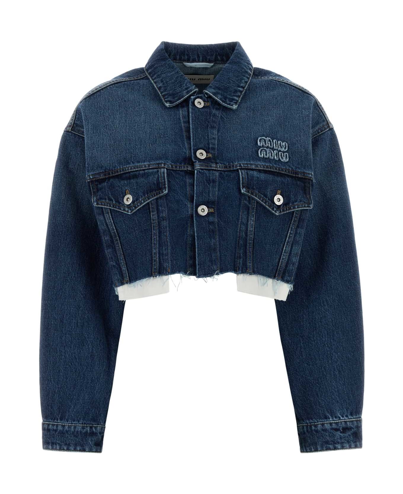 Miu Miu Denim Jacket - Bleu