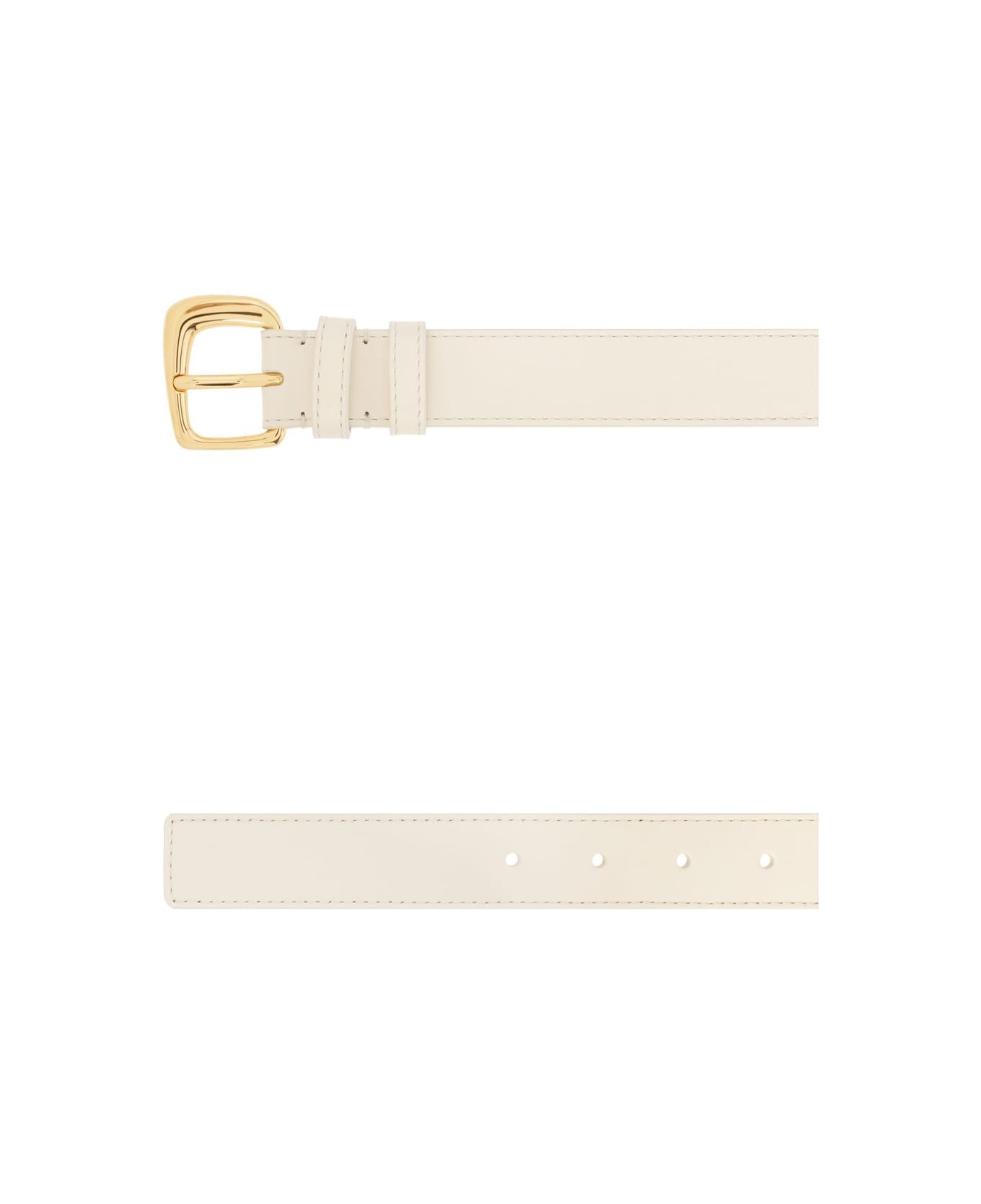 Jacquemus La Ceinture Ovalo J Buckle Belt - Cream