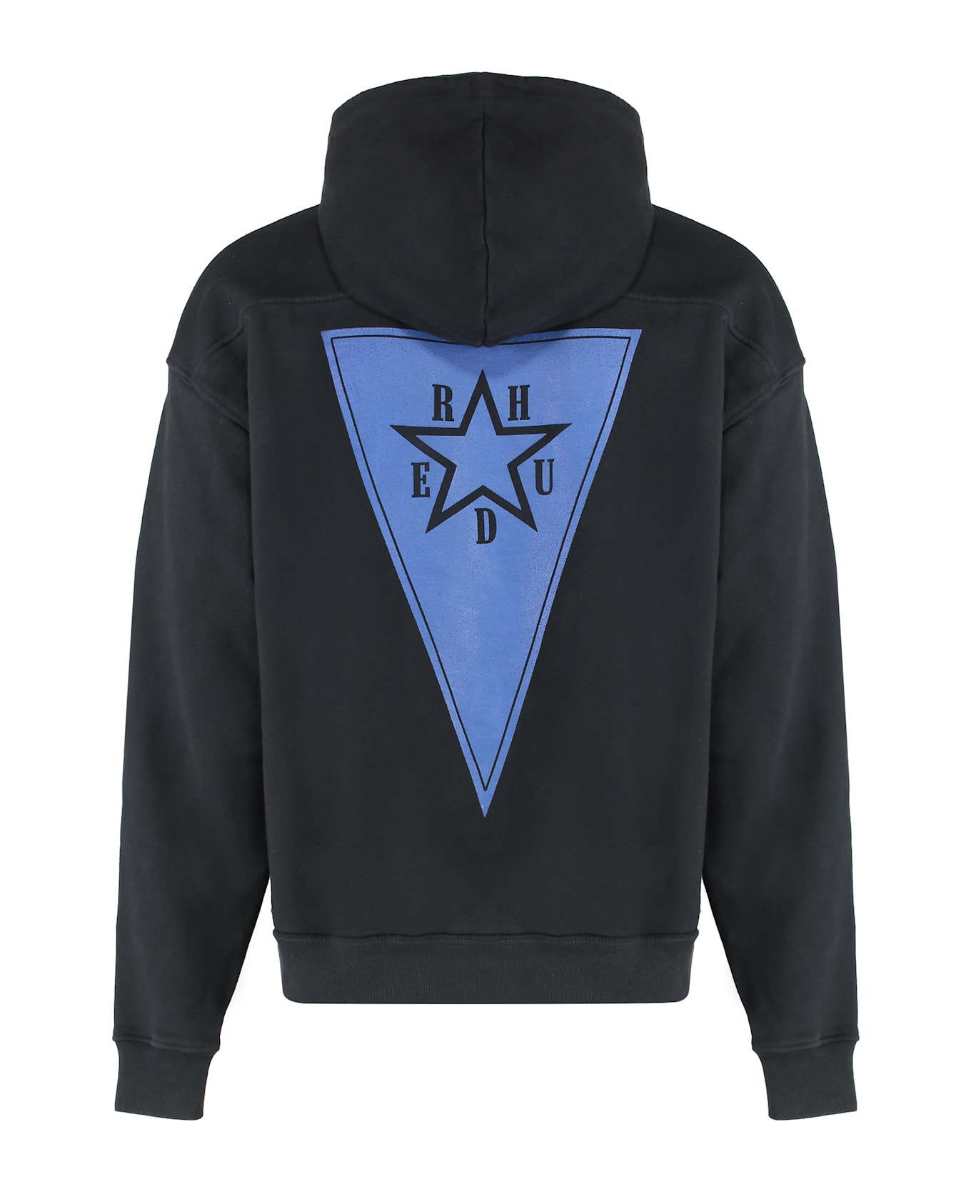 Rhude Printed Hoodie - black