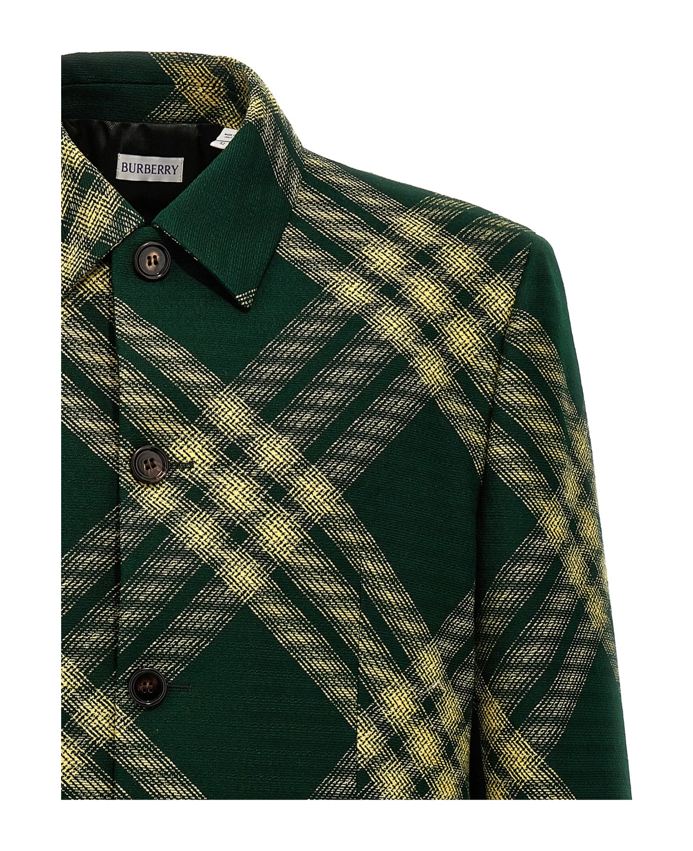 Burberry Check Wool Tailored Blazer - GREEN ブレザー