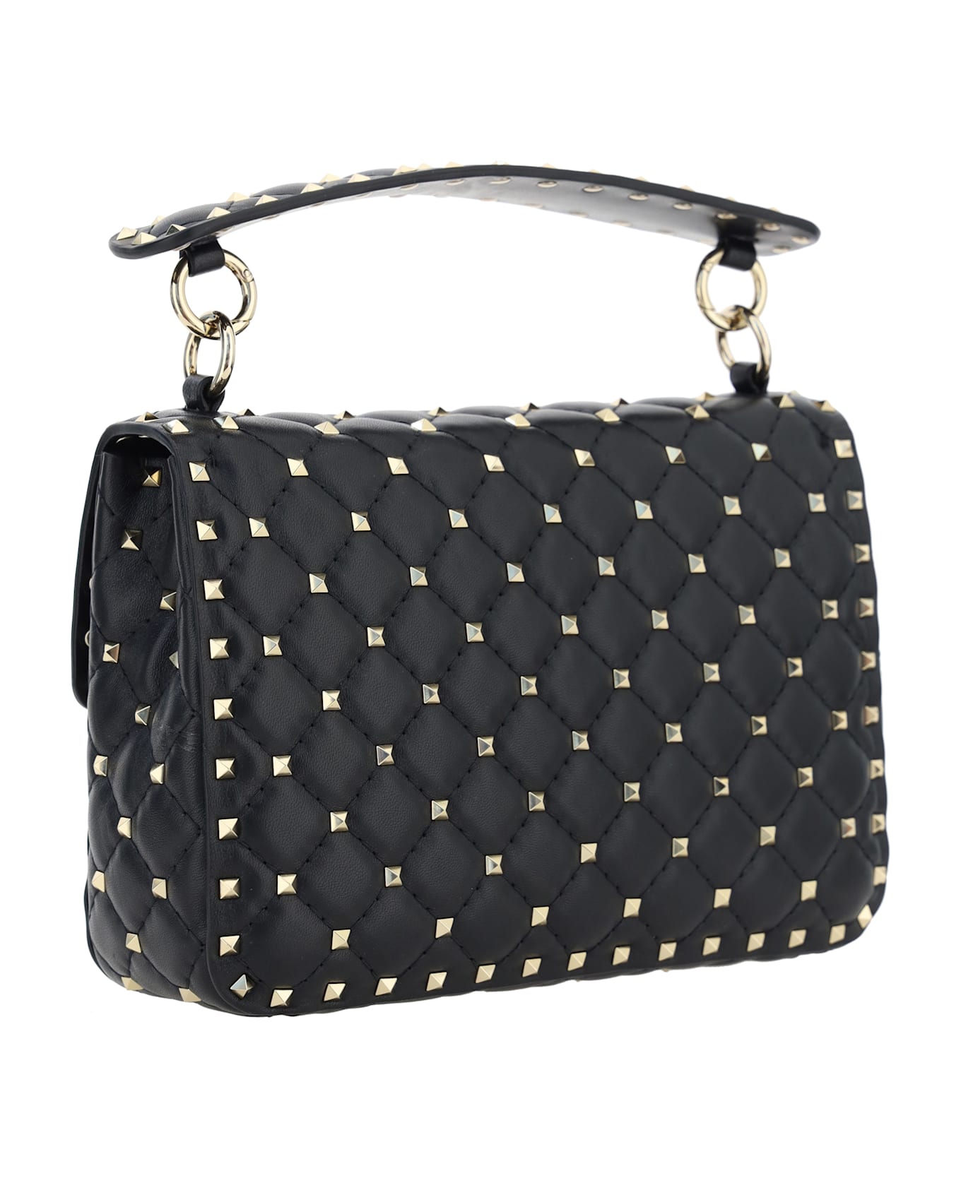 Valentino Garavani Rockstud Spike Medium Shoulder Bag - Black
