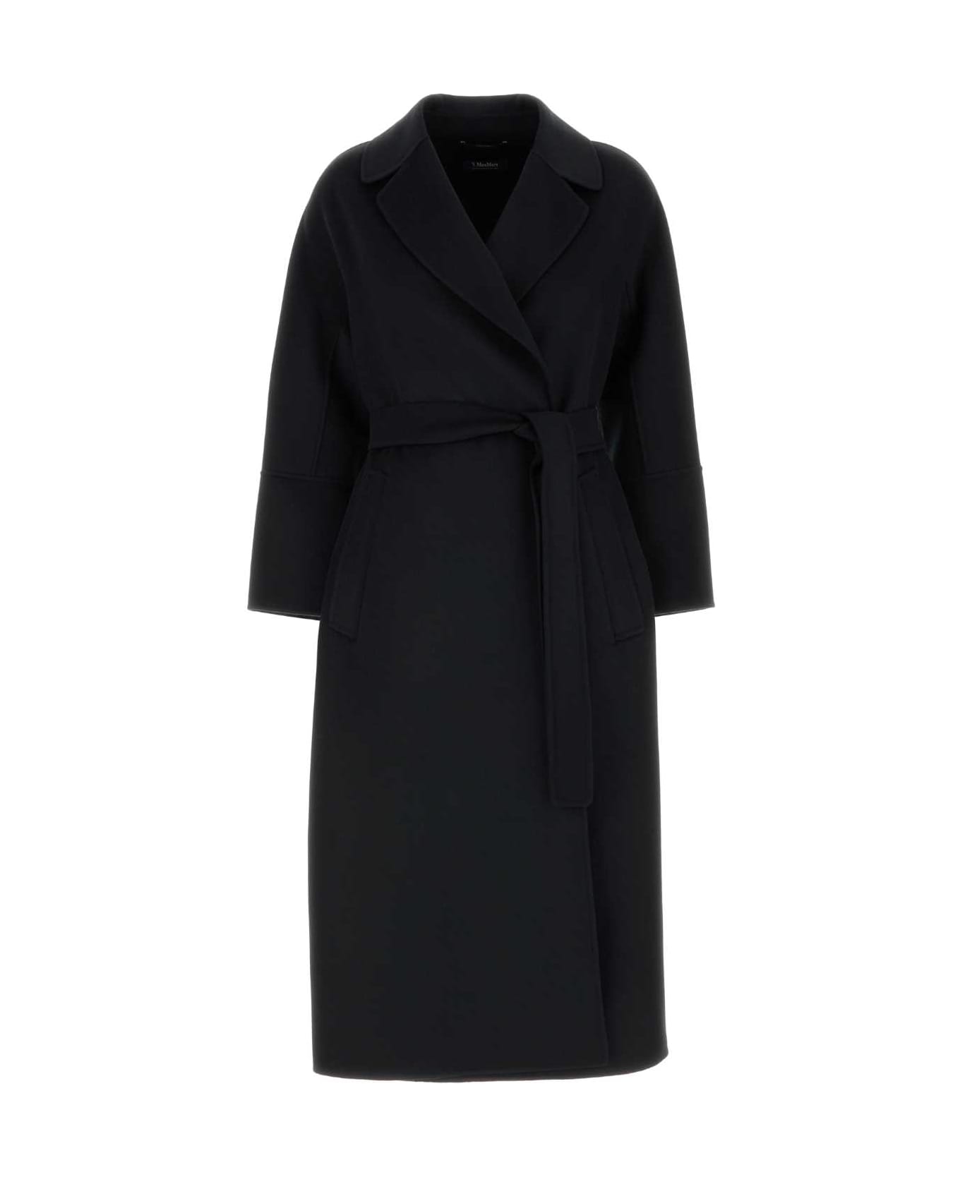 
S Max Mara Black Wool Elisa Coat - NERO
