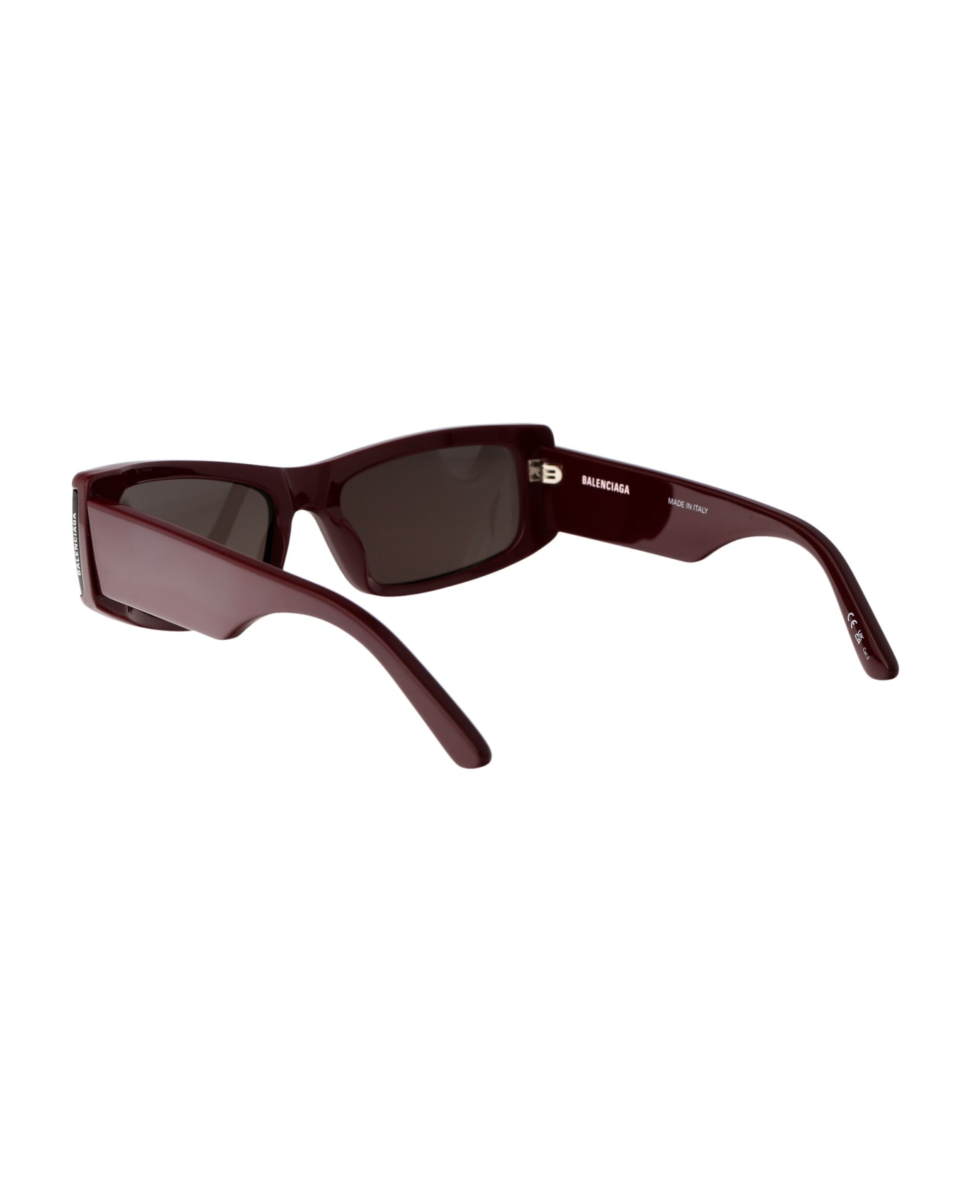 Balenciaga Eyewear Bb0301s Sunglasses - 004 BURGUNDY BURGUNDY GREY