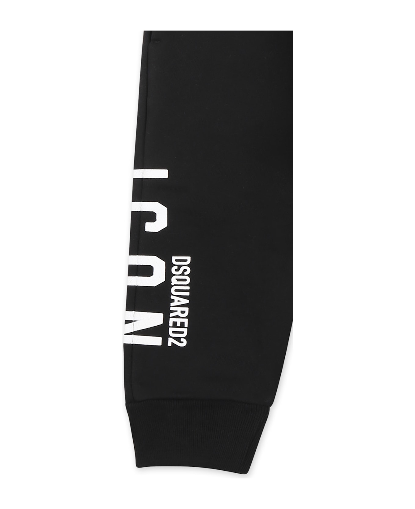 Dsquared2 Black Trousers For Baby Boy With Logo - Black