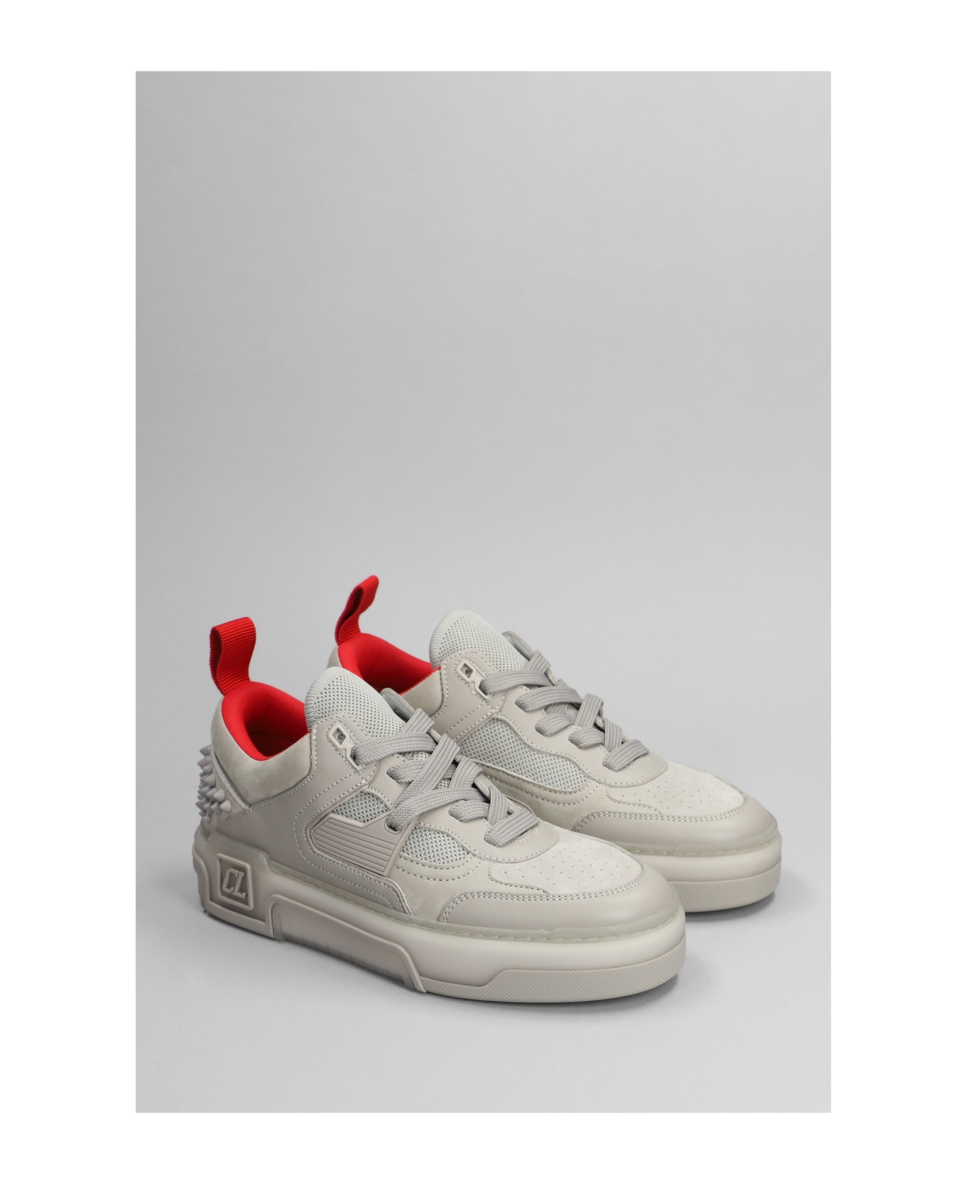 Christian Louboutin Astroloubi Sneakers In Grey Suede And Leather - grey スニーカー