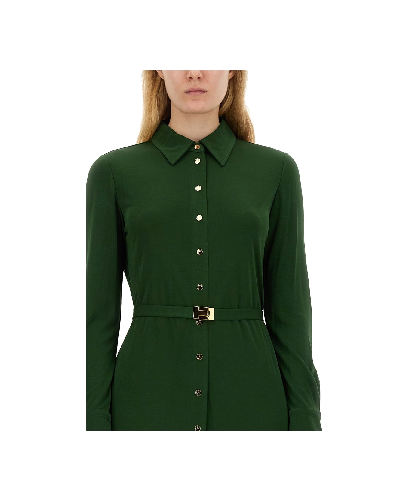 Tory Burch Jersey Shirtdress - GREEN