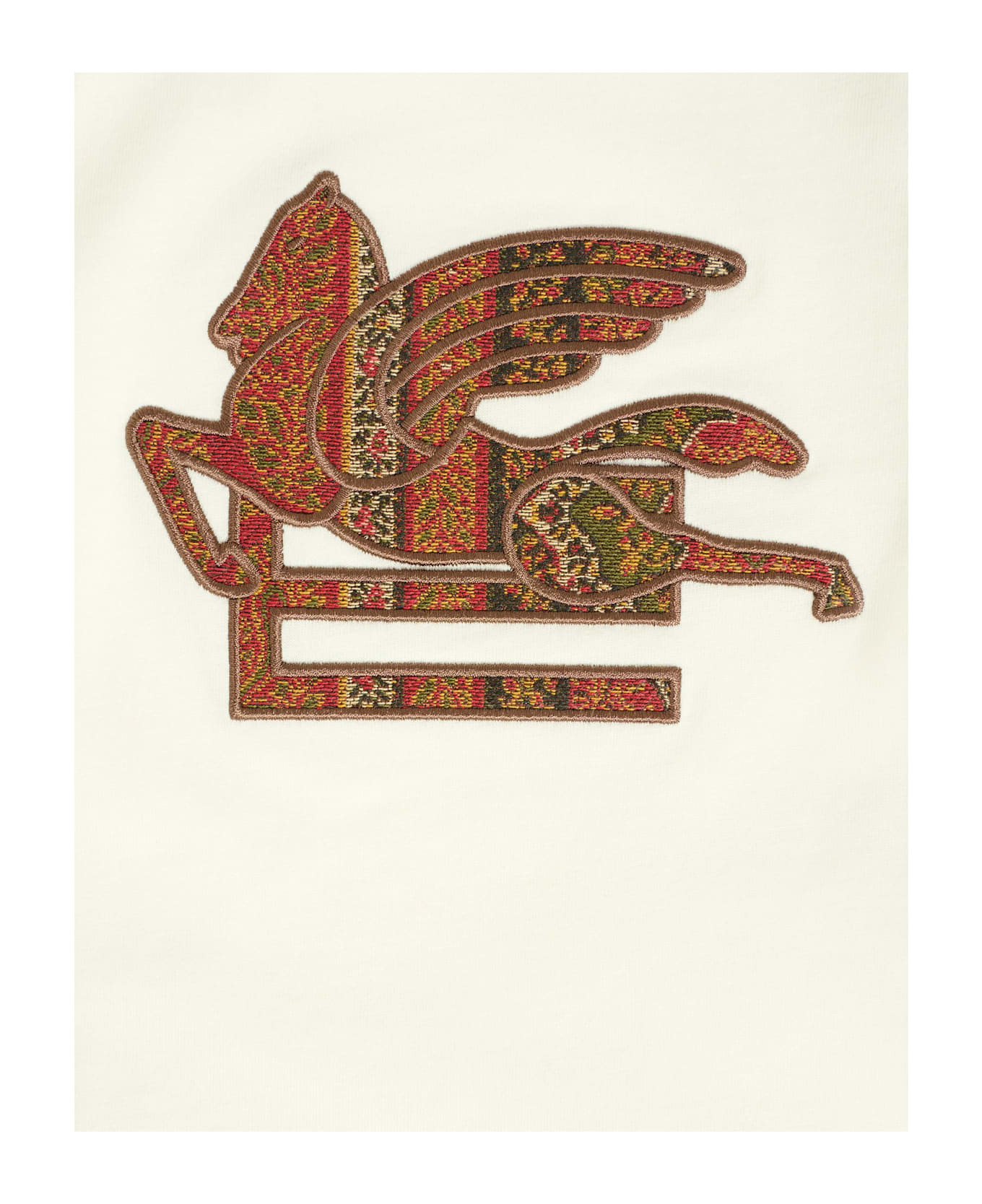 Etro Ivory T-shirt For Babykids With Logo - Ivory