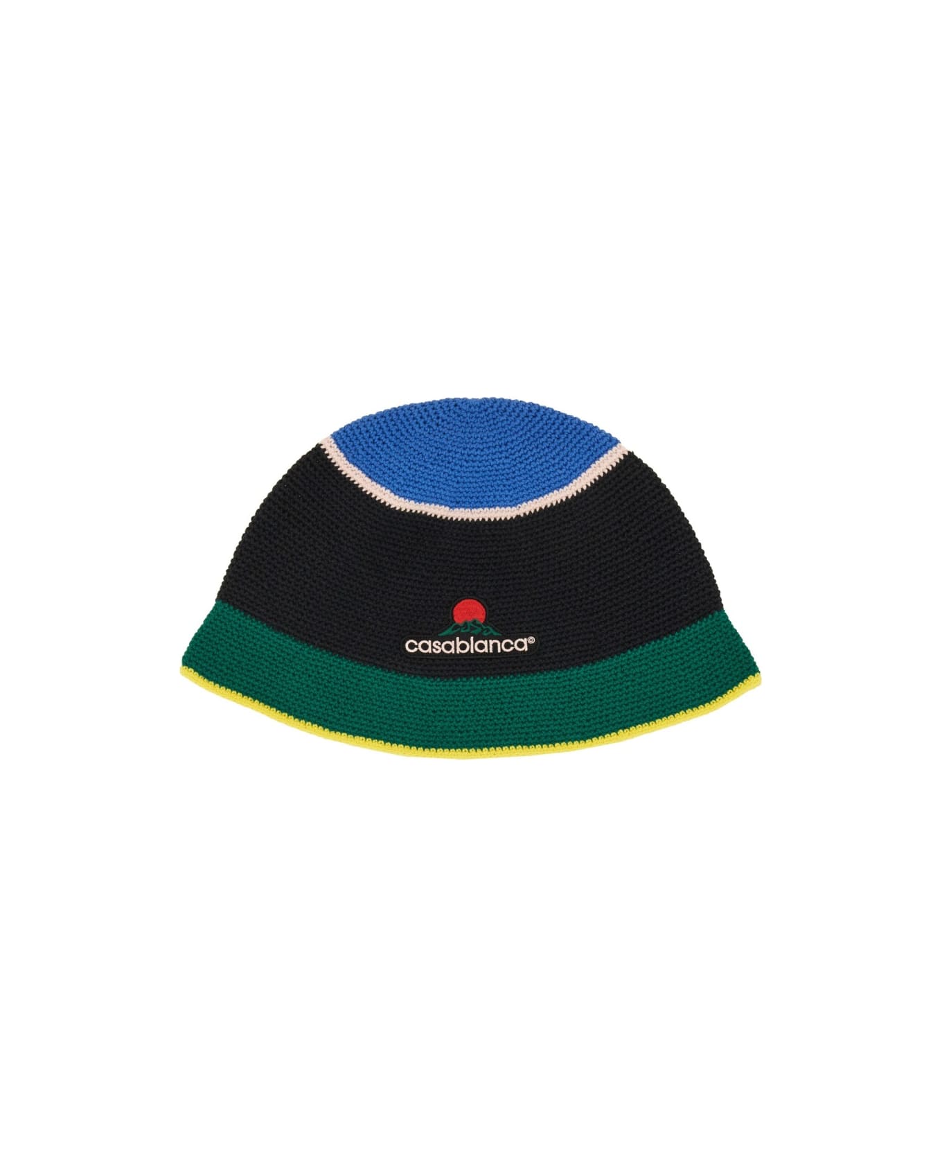 Casablanca Crochet Hat With Logo - MULTICOLOUR