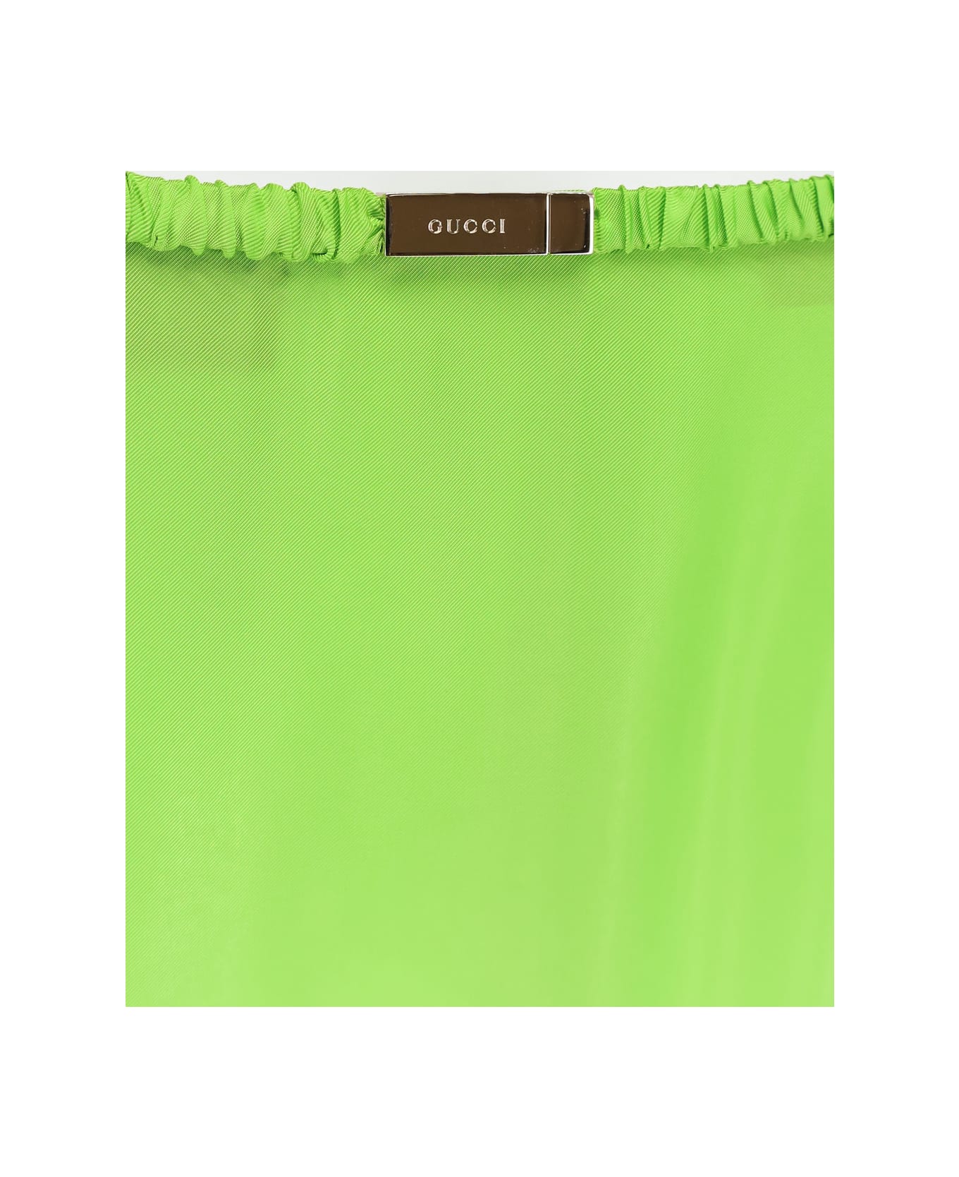 Gucci Viscose Skirt With Floral Lace - BRIGHT APPLE GREEN